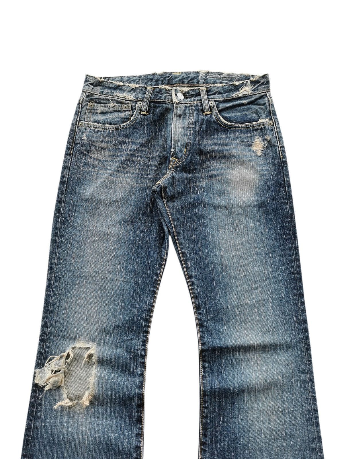 Edwin Edwin Flared Distressed Japan Jeans Vibe Kapital Denim Jeans Size US 30 / EU 46 - 5 Thumbnail