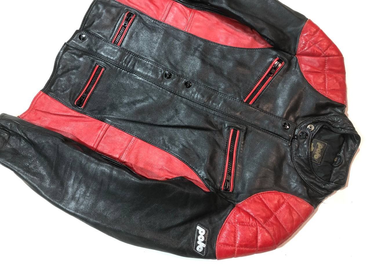 Vintage Polo Racing Moto Biker Leather Jacket Vintage Size US M / EU 48-50 / 2 - 4 Thumbnail