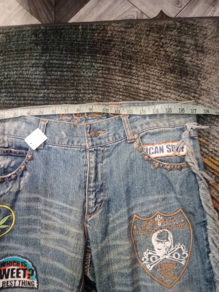 If Six Was Nine × Japanese Brand Lust distressed patches jeans Size 34" / US 12 / IT 48 - 6 Thumbnail