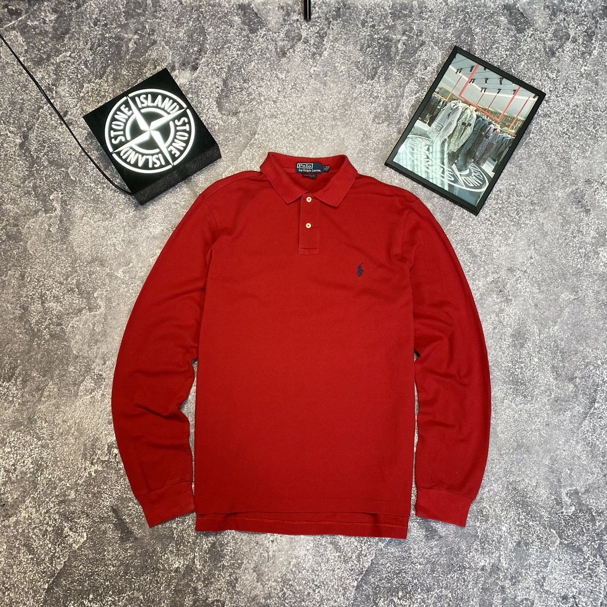 Polo Ralph Lauren Vintage Polo Ralph Lauren Small Basic logo Red Longsleeve Size US L / EU 52-54 / 3 - 1 Thumbnail