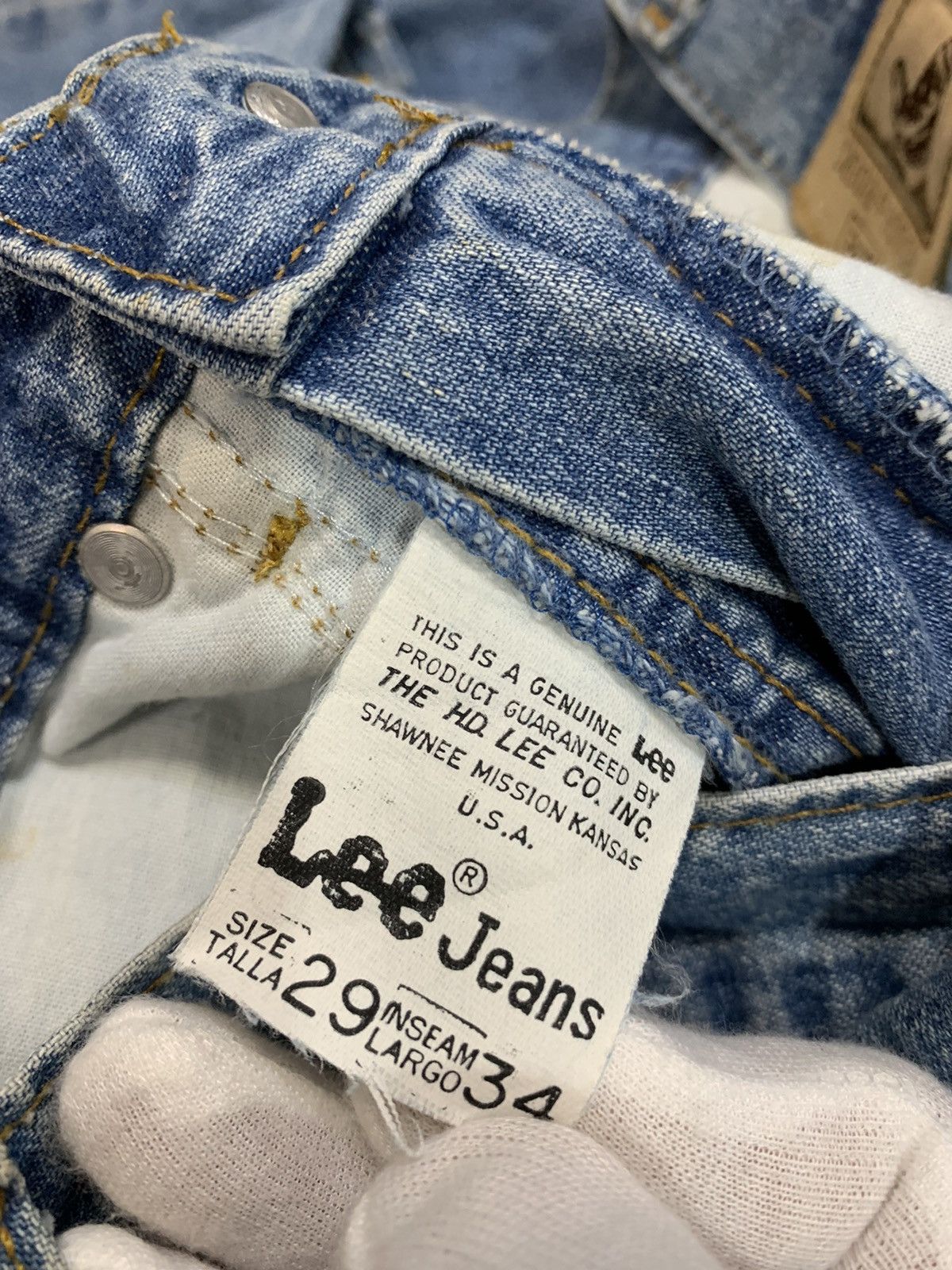 Lee 90s Vintage Dead stock Lee Denim Bootcut jean Trousers Size 29" - 7 Thumbnail