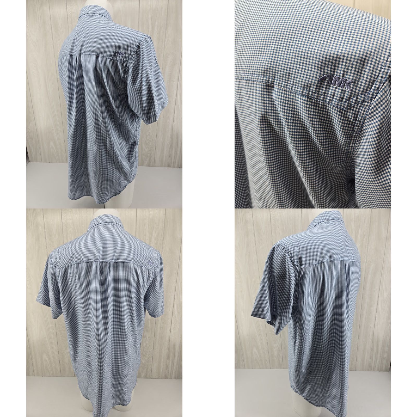 Mountain Khakis VINTAGE Mountain Khakis Blue Checker Polyester Short Sleeve Button Up Shirt XL Classic Shirt Mens Blue Checker 90s Outdoor Fashion Size US XL / EU 56 / 4 - 8 Thumbnail