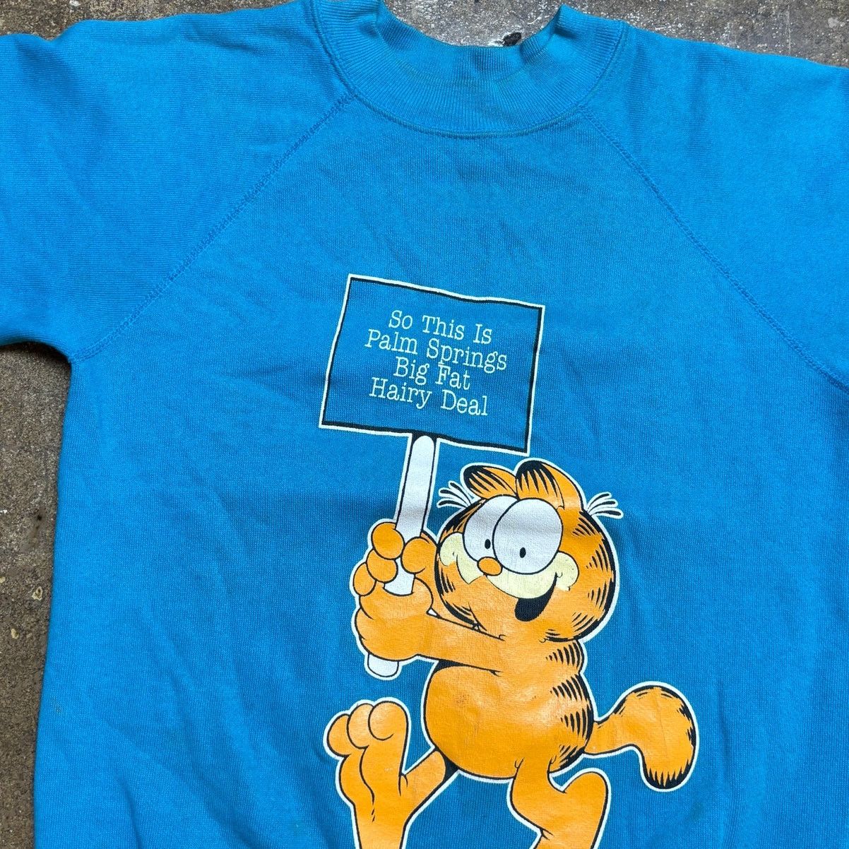 Velva Sheen × Vintage Vintage 70s Jim Davis Garfield Palm Spring Sweatshirt Mens S Size US S / EU 44-46 / 1 - 2 Thumbnail