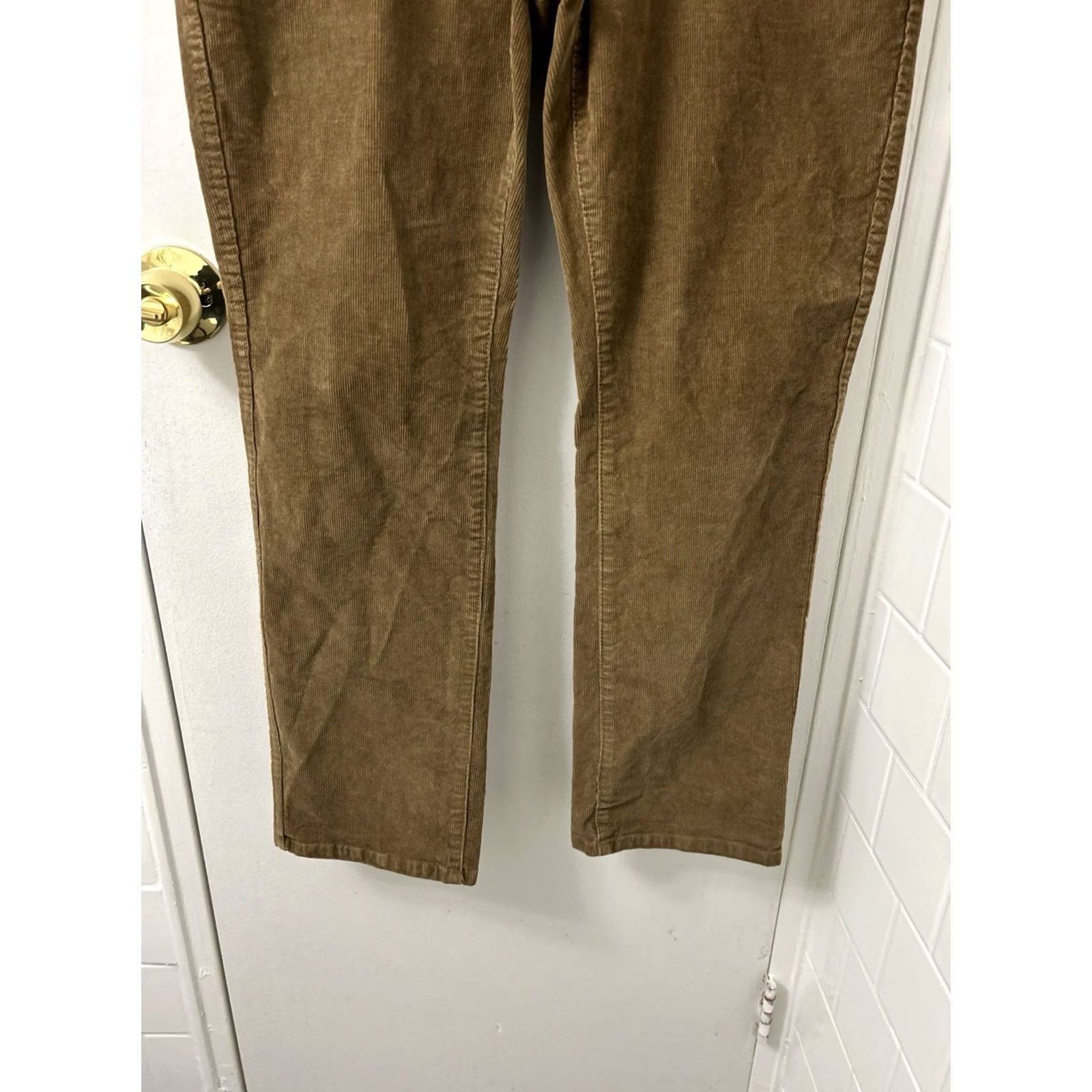 Vintage LL Bean Country Corduroy Pants Mens 34x29 Brown Classic Fit 5-Pocket Zipper Button Cotton Spandex Straight Size US 34 / EU 50 - 3 Thumbnail
