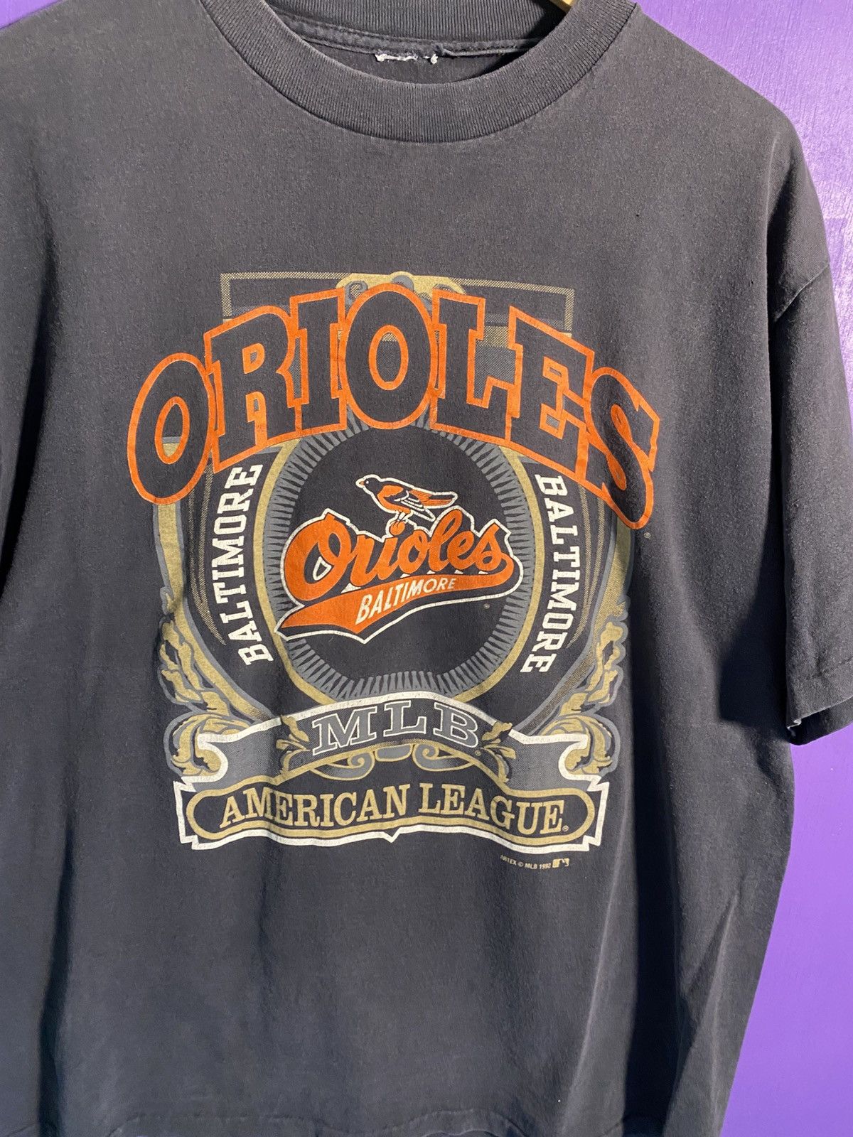 MLB Vintage 1992 Baltimore orioles faded logo tee Size US XL / EU 56 / 4 - 3 Thumbnail
