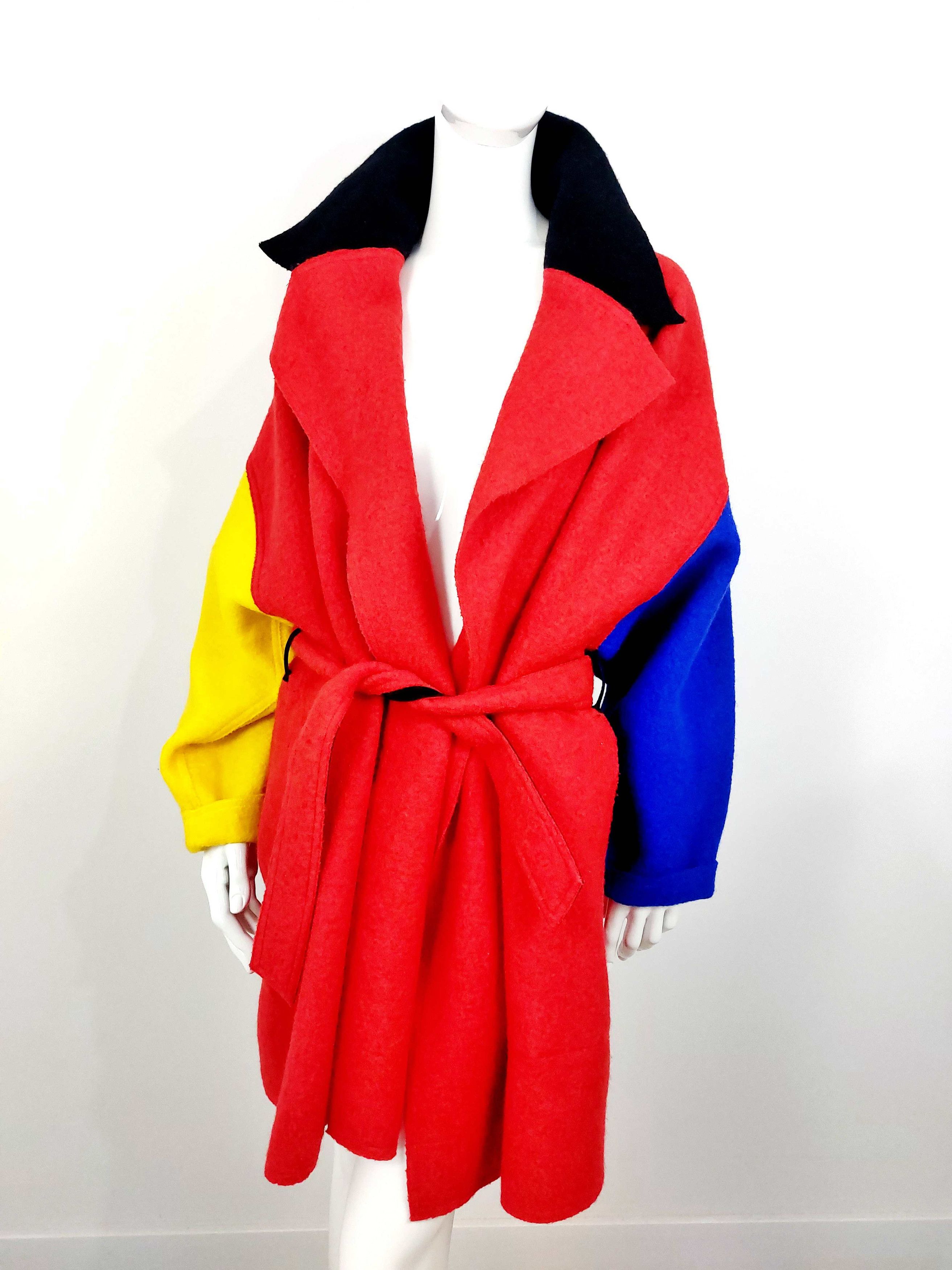 Jean Charles De Castelbajac Jean Charles JC De Castelbajac Wool Colorblock Coat Jacket Size US M / EU 48-50 / 2 - 3 Thumbnail