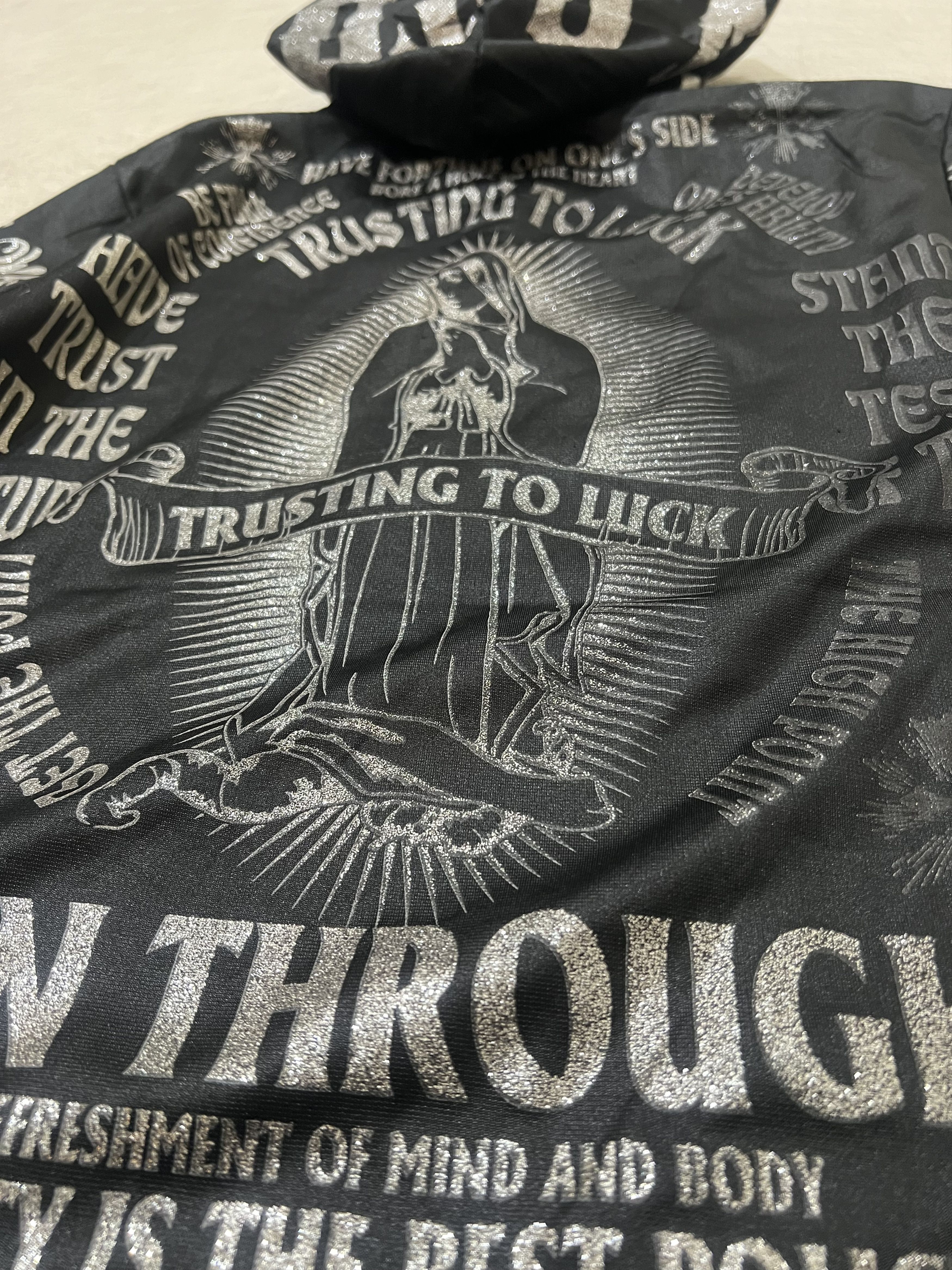 Japanese Brand 2000s Maria Poem Print Fuzzy Full Zip Hoddie y2k Lgb Ifsix Size US M / EU 48-50 / 2 - 5 Thumbnail
