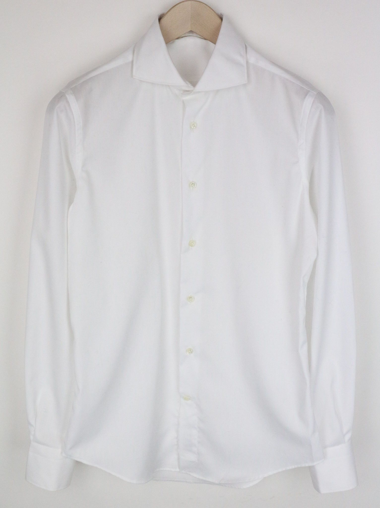 Suitsupply XS Extra Slim White Cotton Cutaway Shirt 73147 Size US XS / EU 42 / 0 - 1 Thumbnail