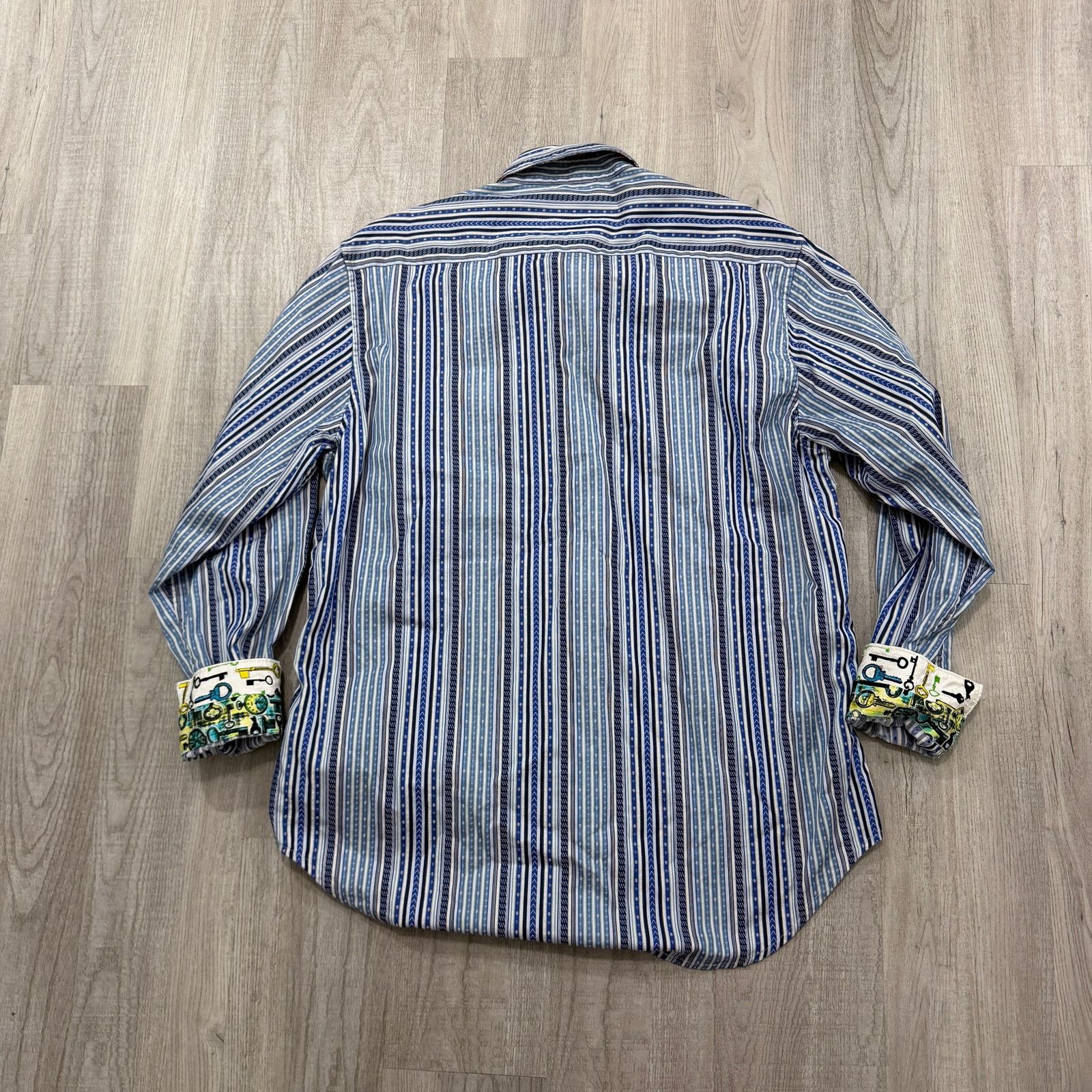 Robert Graham Robert Graham Flip Cuff Button Shirt Men's Extra Large Size US XL / EU 56 / 4 - 8 Thumbnail