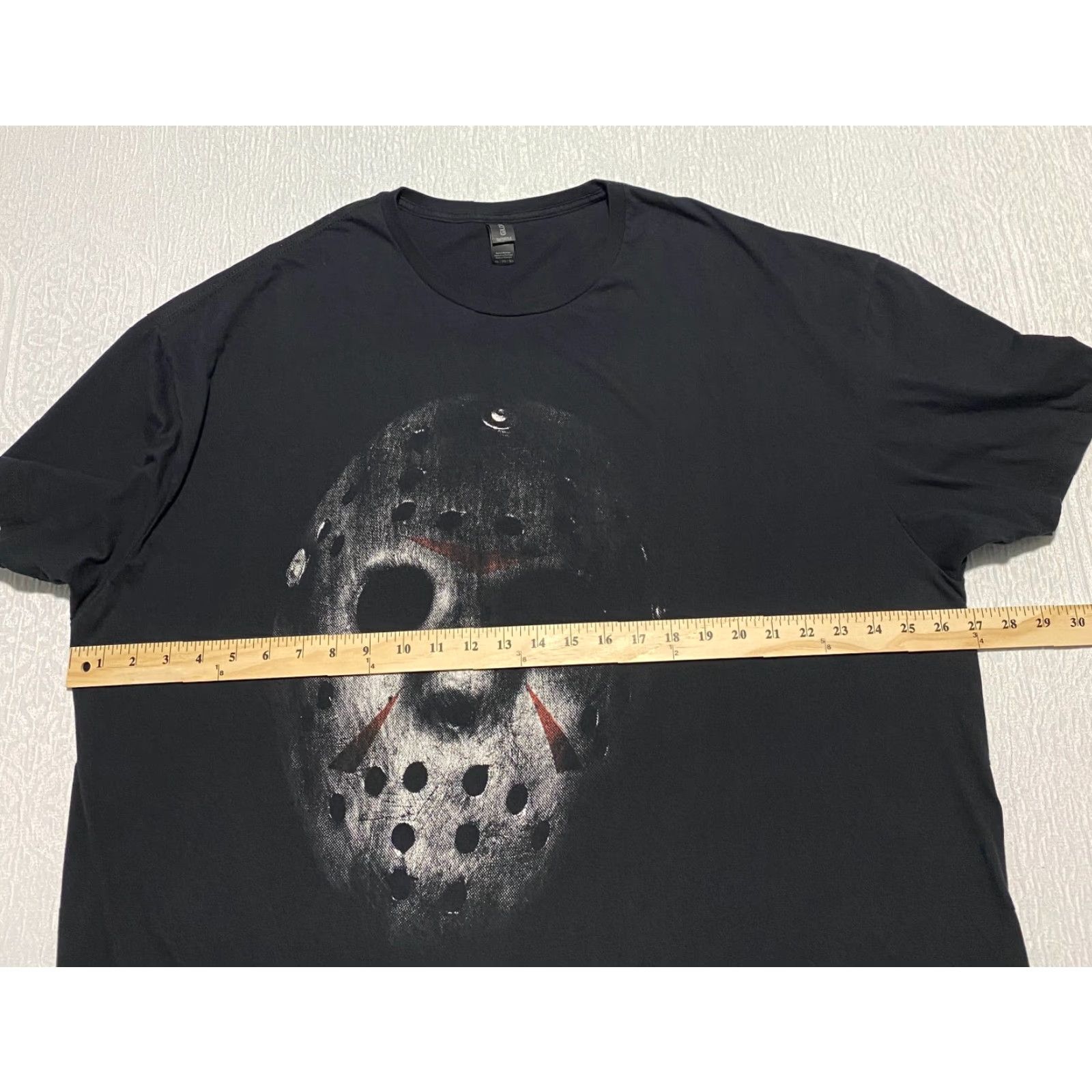 Gildan Friday The 13th Jason Voorhees Shirt Mens 3XL Black Gildan Horror Tee Mask Tee Shirt Horror Movie Shirt Mens 3XL Black Gildan 1980s 90s Size US XXL / EU 58 / 5 - 6 Thumbnail