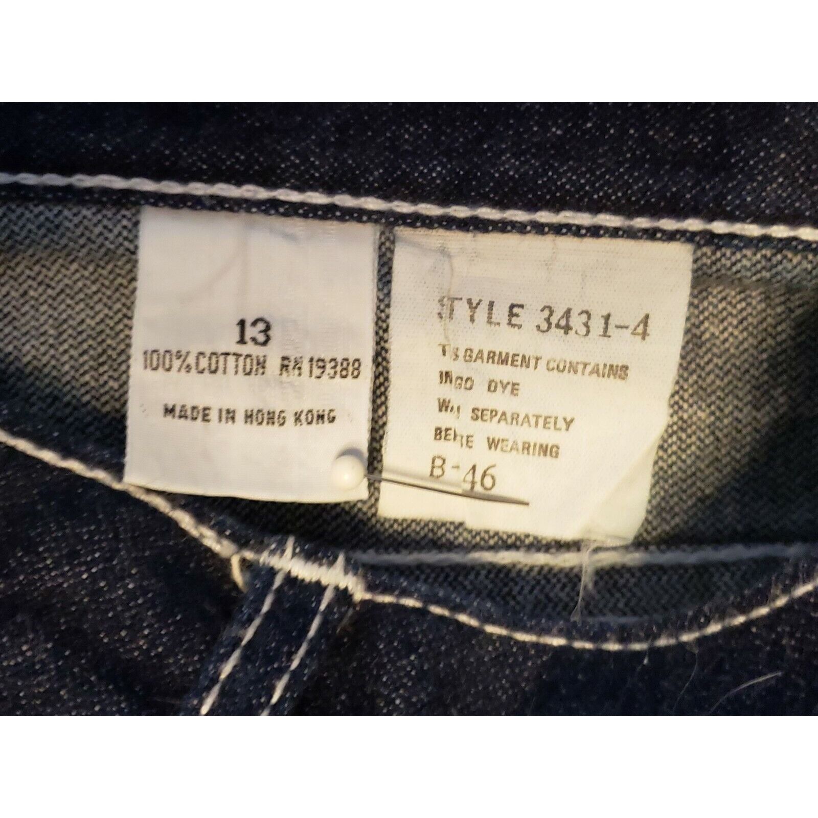 Vintage Vtg Brittania Baggy Jeans Womens 13 High Rise Wide Leg Embro Size 29" - 10 Thumbnail