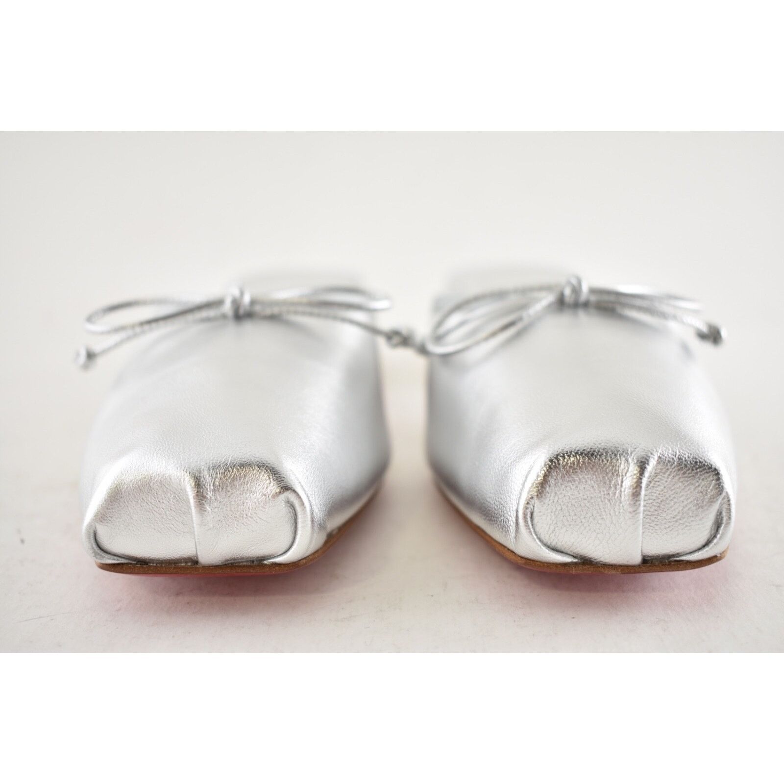 Christian Louboutin Christian Louboutin Mimiflirt 30 Silver Ballet Ballerina Size US 10 / IT 40 - 10 Thumbnail