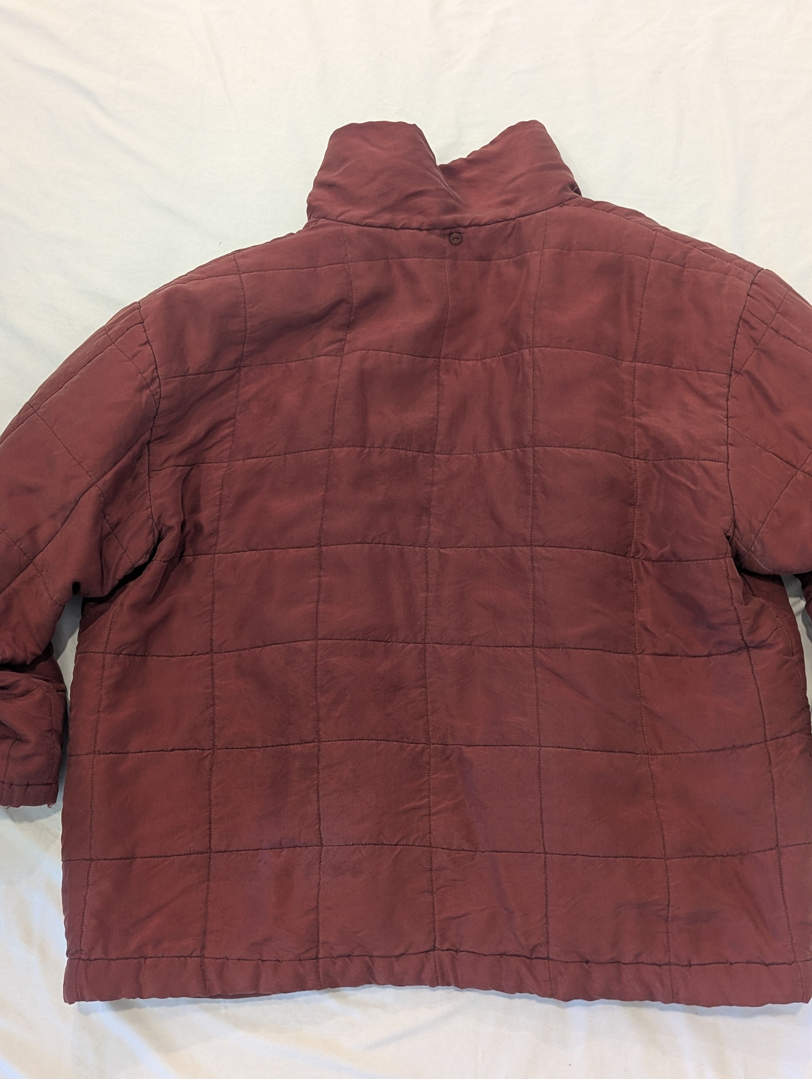 Other Vintage Bogari Studio Quilted Silk Jacket XL Maroon/Peach Size XL / US 12-14 / IT 48-50 - 11 Thumbnail