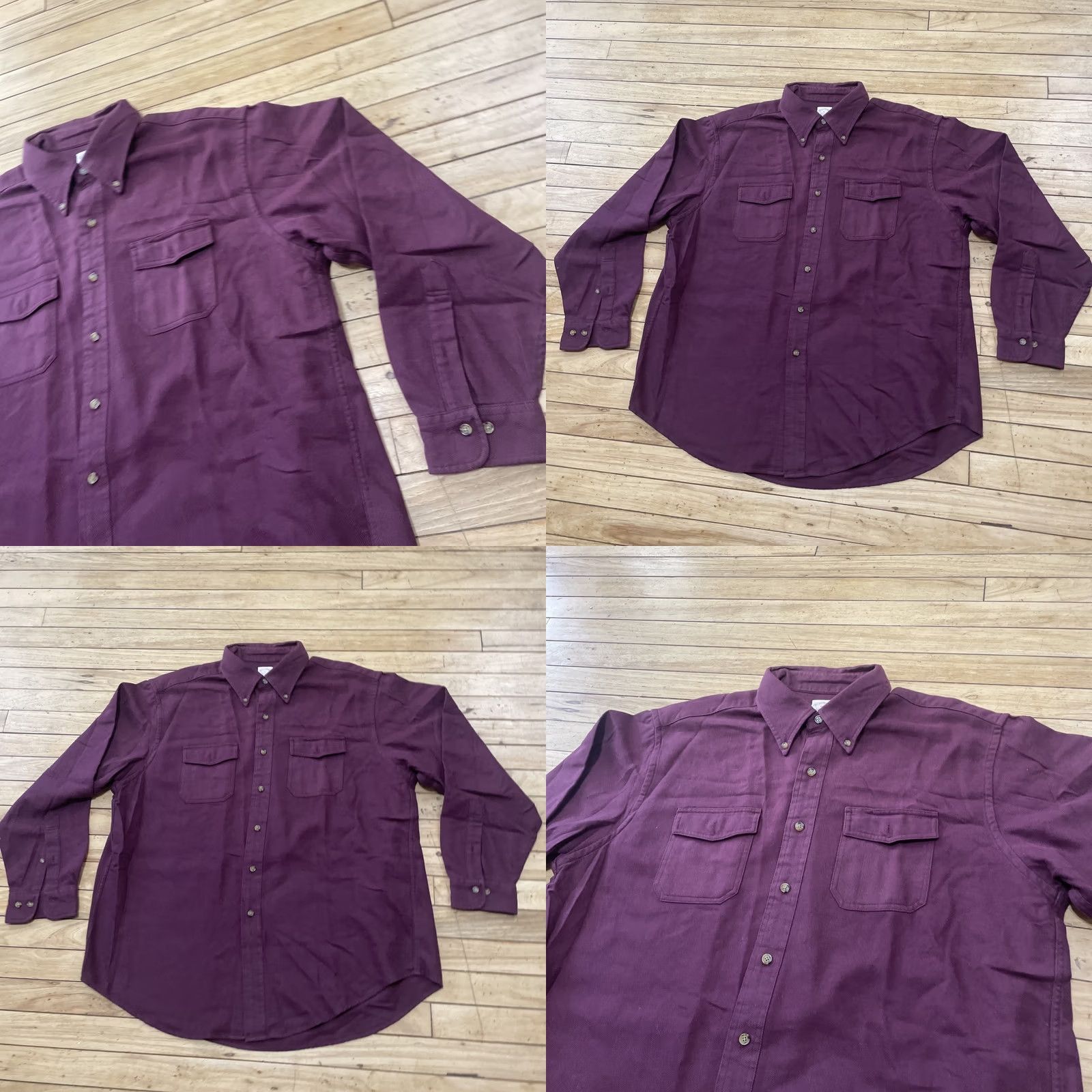 Brooks Brothers VINTAGE Brooks Brothers 1818 Wool Button Shirt Men XL Long Sleeve Militaria Red Maroon Wool Button-Up Shirt Mens XL Long Sleeve Red Militaria Size US XL / EU 56 / 4 - 10 Thumbnail
