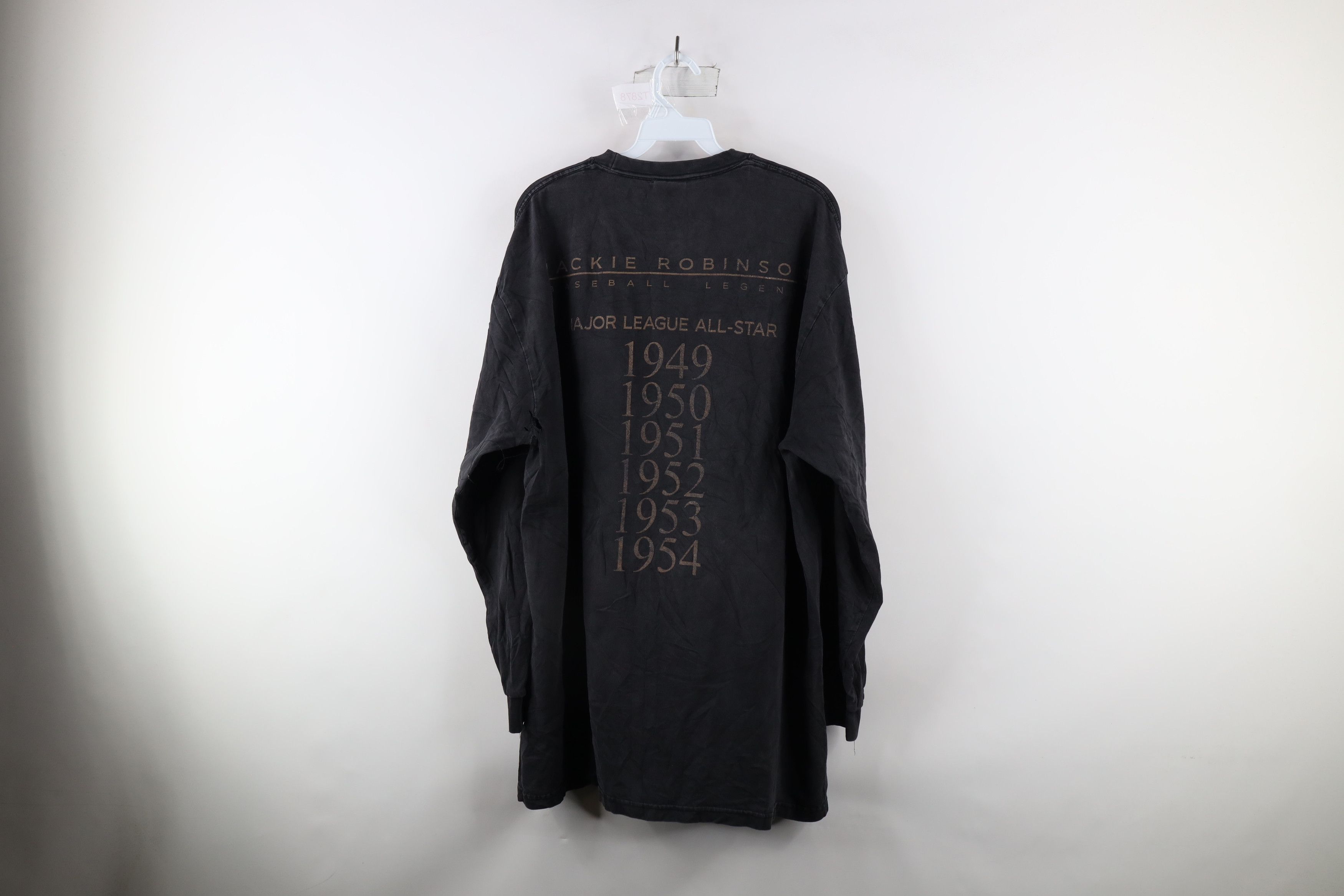 Vintage Vintage 90s Jackie Robinson Baseball Long Sleeve T-Shirt Size US XL / EU 56 / 4 - 9 Thumbnail