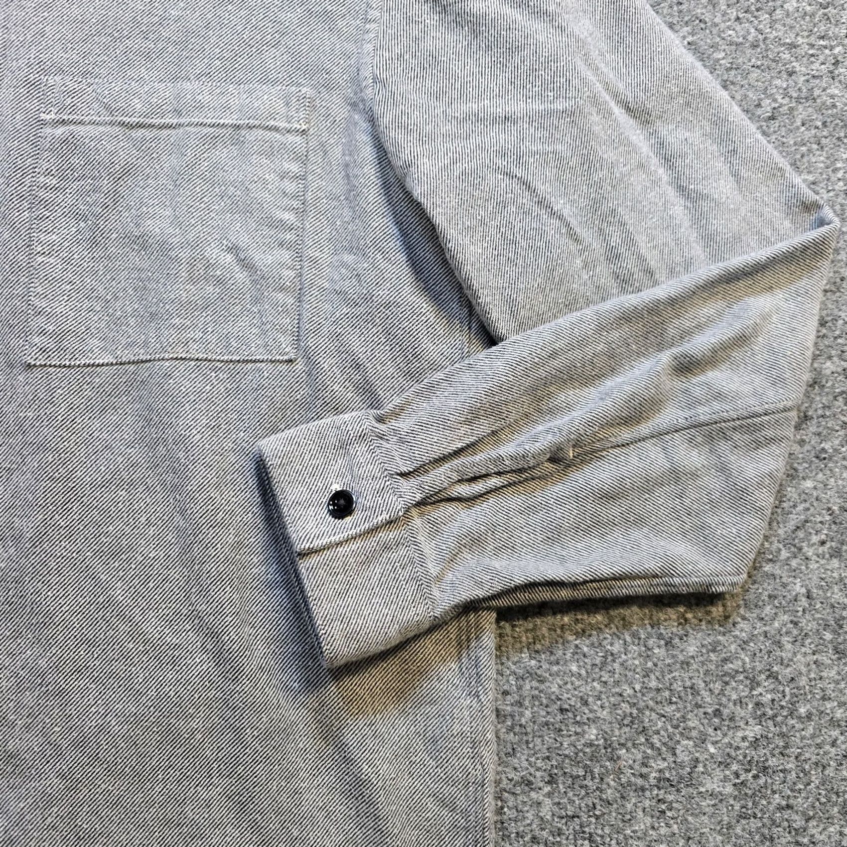 Theory Theory Shirt Men Small Gray Button-Front Long Sleeve Twill Flannel Casual Size US S / EU 44-46 / 1 - 4 Thumbnail