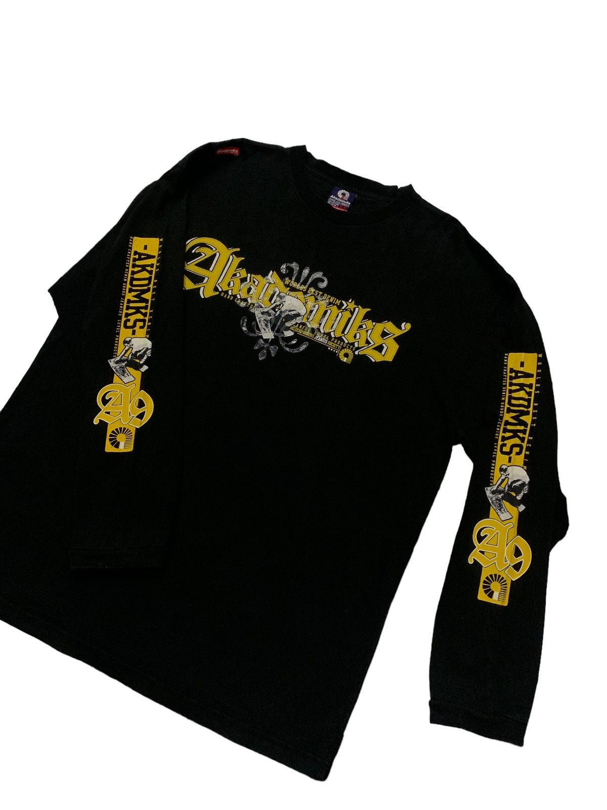Akademiks × Vintage × Wu-Tang Clan Vintage Akademiks Side Print Long Sleeve Tshirt Size US XL / EU 56 / 4 - 3 Thumbnail