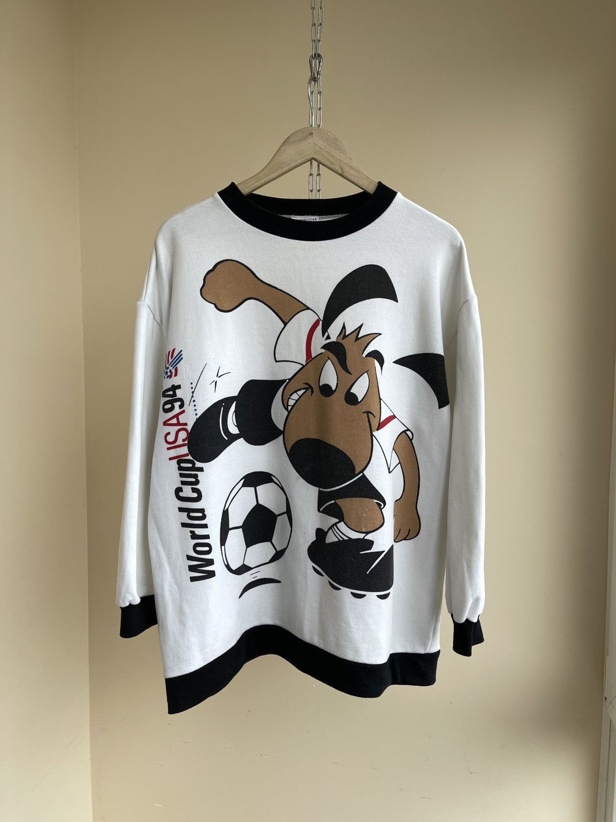 Vintage FIFA World Cup 1994 USA Striker Sweatshirt 1991 Vintage 90s Size US L / EU 52-54 / 3 - 1 Thumbnail