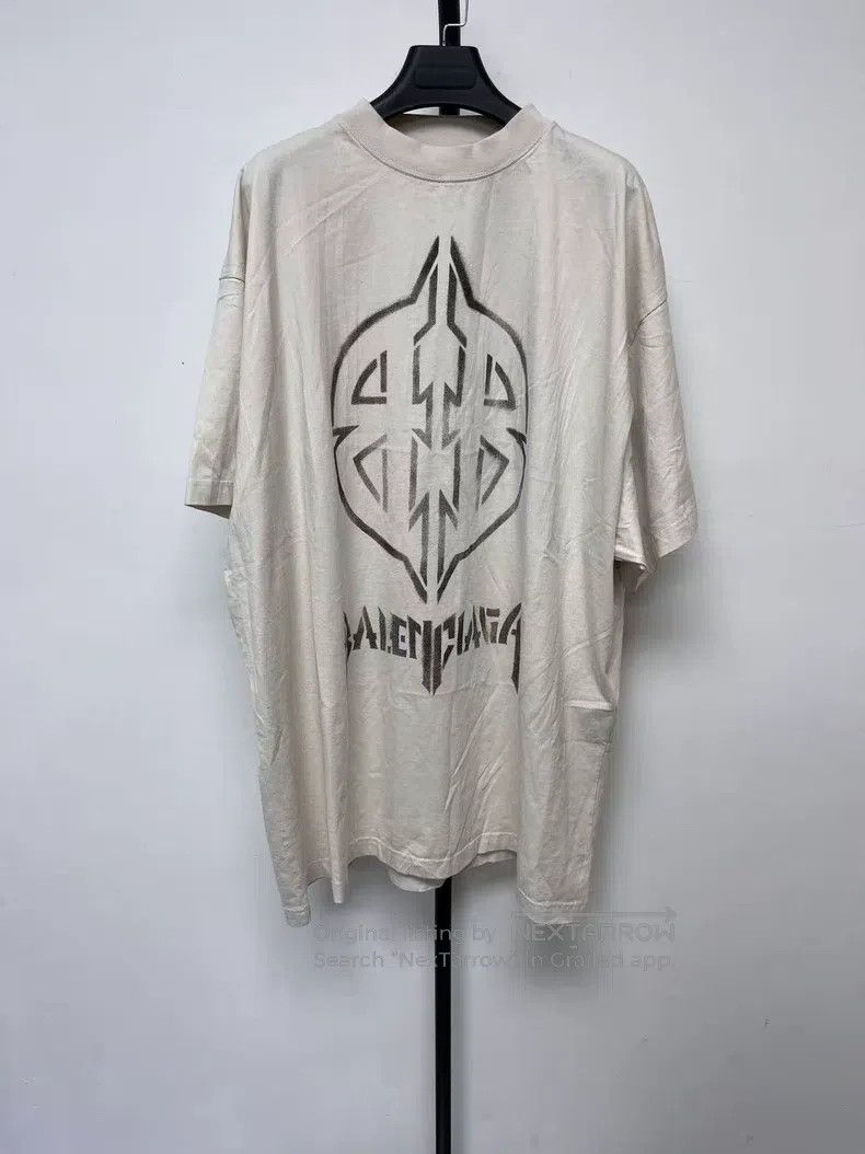 Balenciaga Letter Printed Crew Neck Short Sleeve