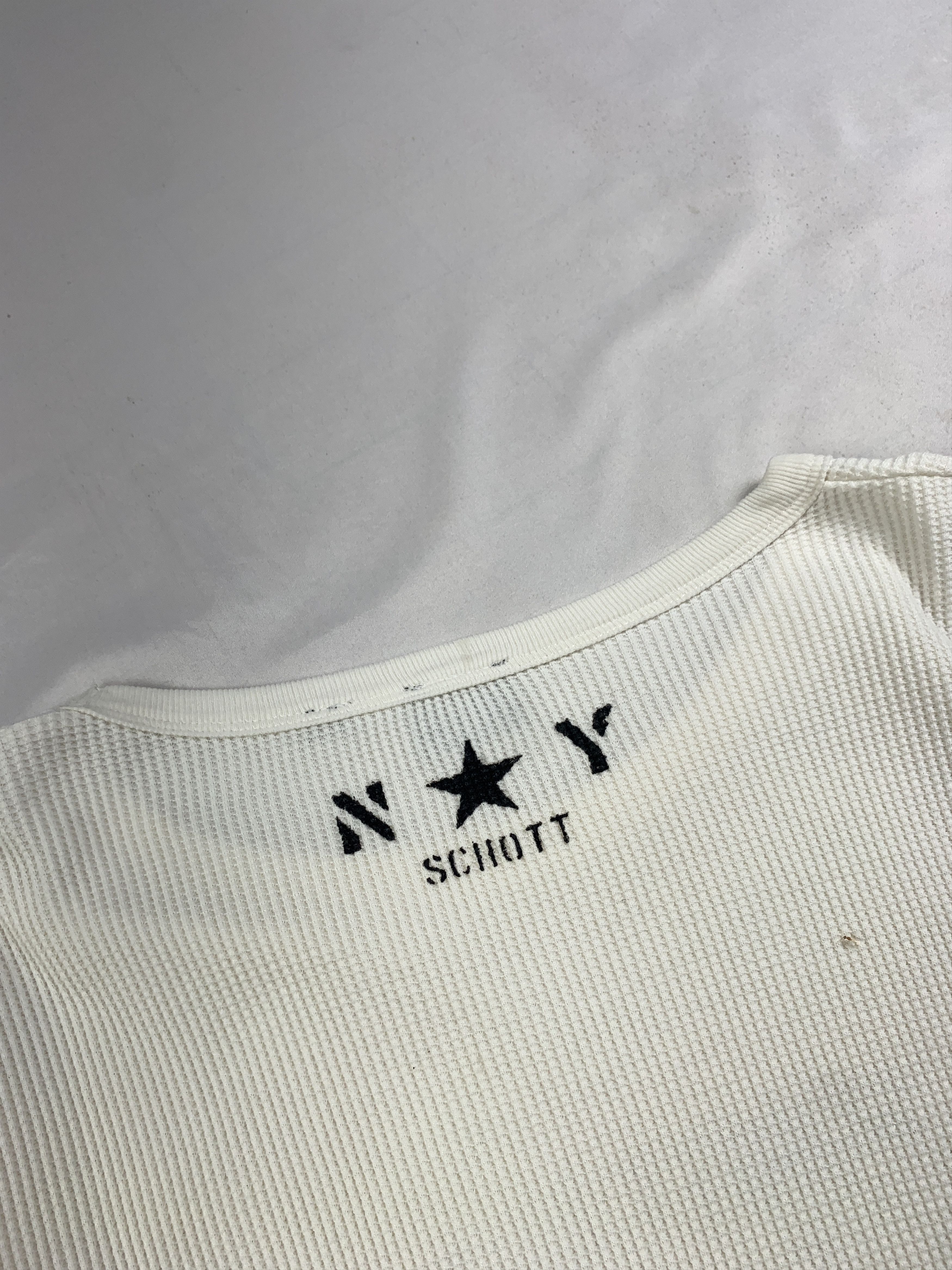 Schott Schott NYC White Inner Military Thermal Tee (L) Size L / US 10 / IT 46 - 3 Thumbnail