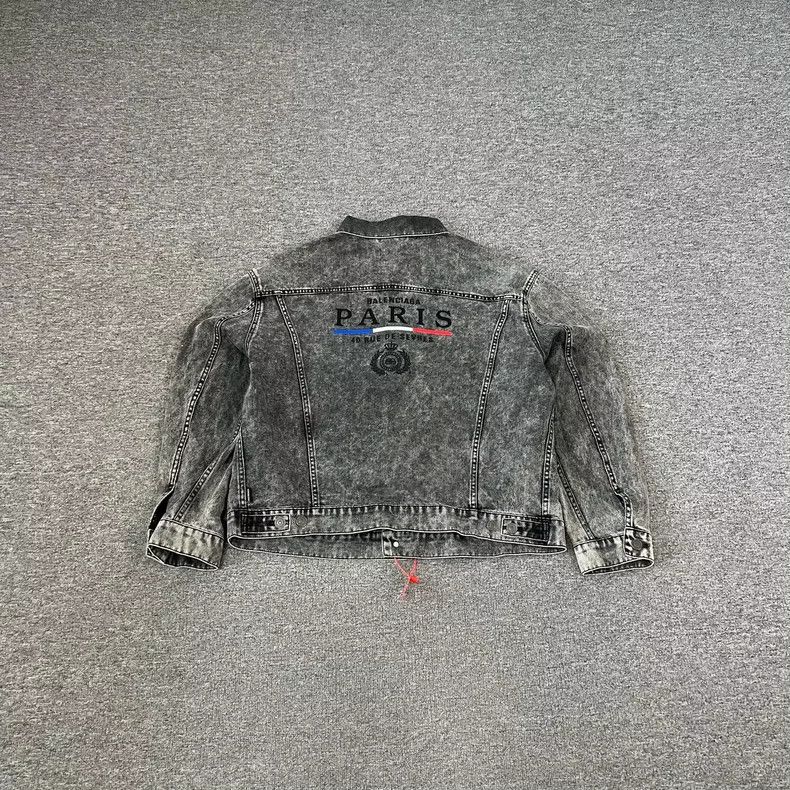 Balenciaga Balenciaga Embroidered Logo Denim Jacket - dmc Size US M / EU 48-50 / 2 - 1 Thumbnail