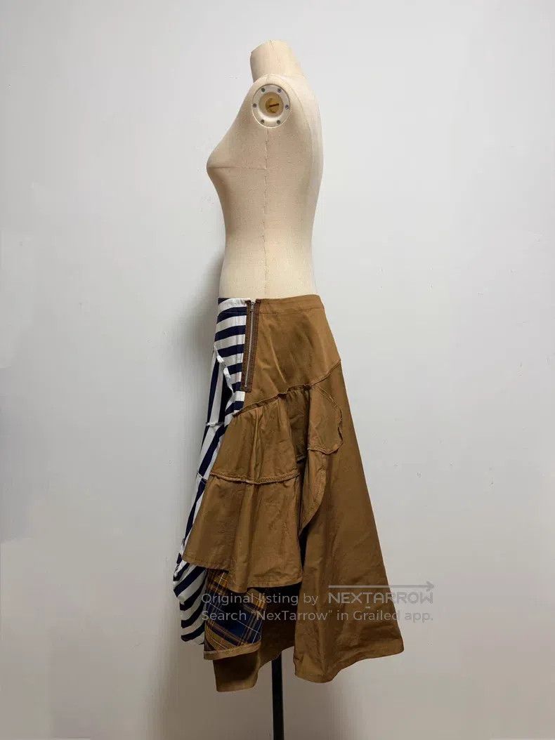 Comme des Garcons Comme Des Garcons size M Mixed Material Patchwork Skirt Size 22" - 3 Thumbnail