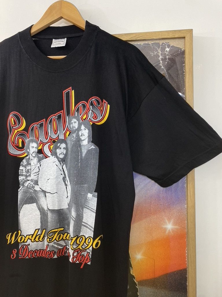 Vintage 1996 Vintage Eagles Band Decades At The Top World Tour Tee Size US XL / EU 56 / 4 - 5 Thumbnail