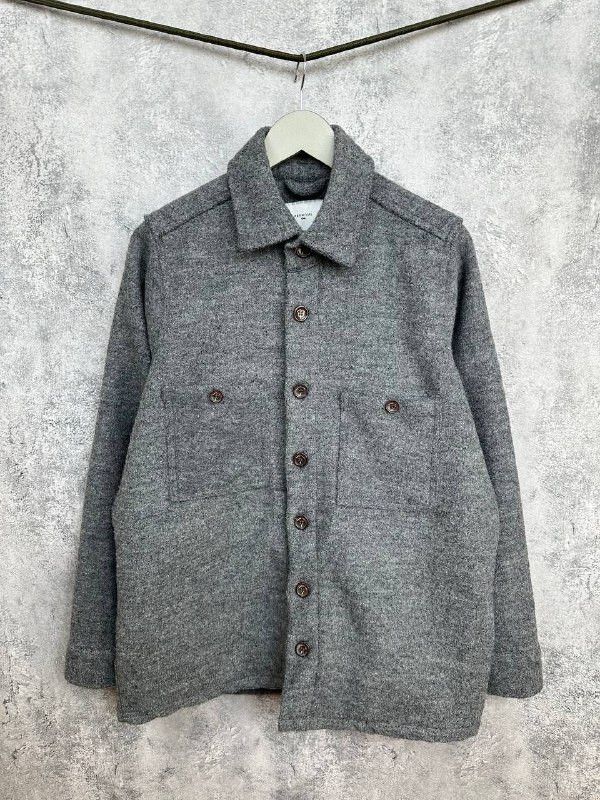Percival Percival Wool Blend Overshirt Jacket Button Up with Pockets Size US L / EU 52-54 / 3 - 1 Thumbnail