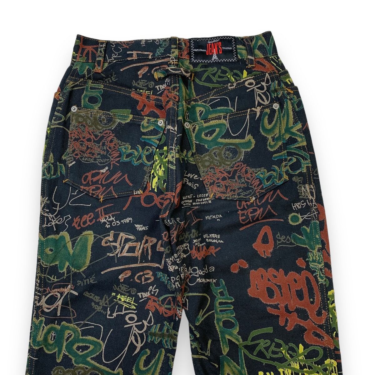 Jean Paul Gaultier Vtg archive jean paul gaultier ss 94 graffiti denim pants Size US 26 / EU 42 - 4 Thumbnail