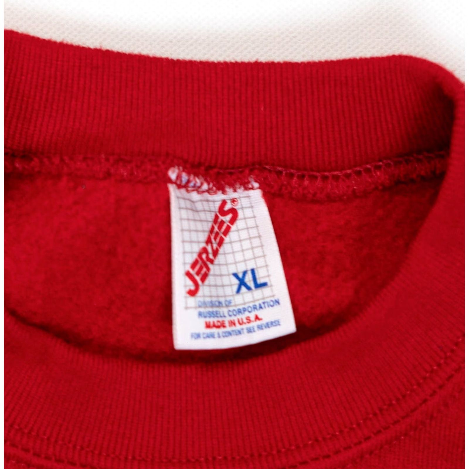 Jerzees VINTAGE Jerzees Sweatshirt Mens XL Long Sleeve Raglan Crew Neck Red Size US XL / EU 56 / 4 - 2 Thumbnail