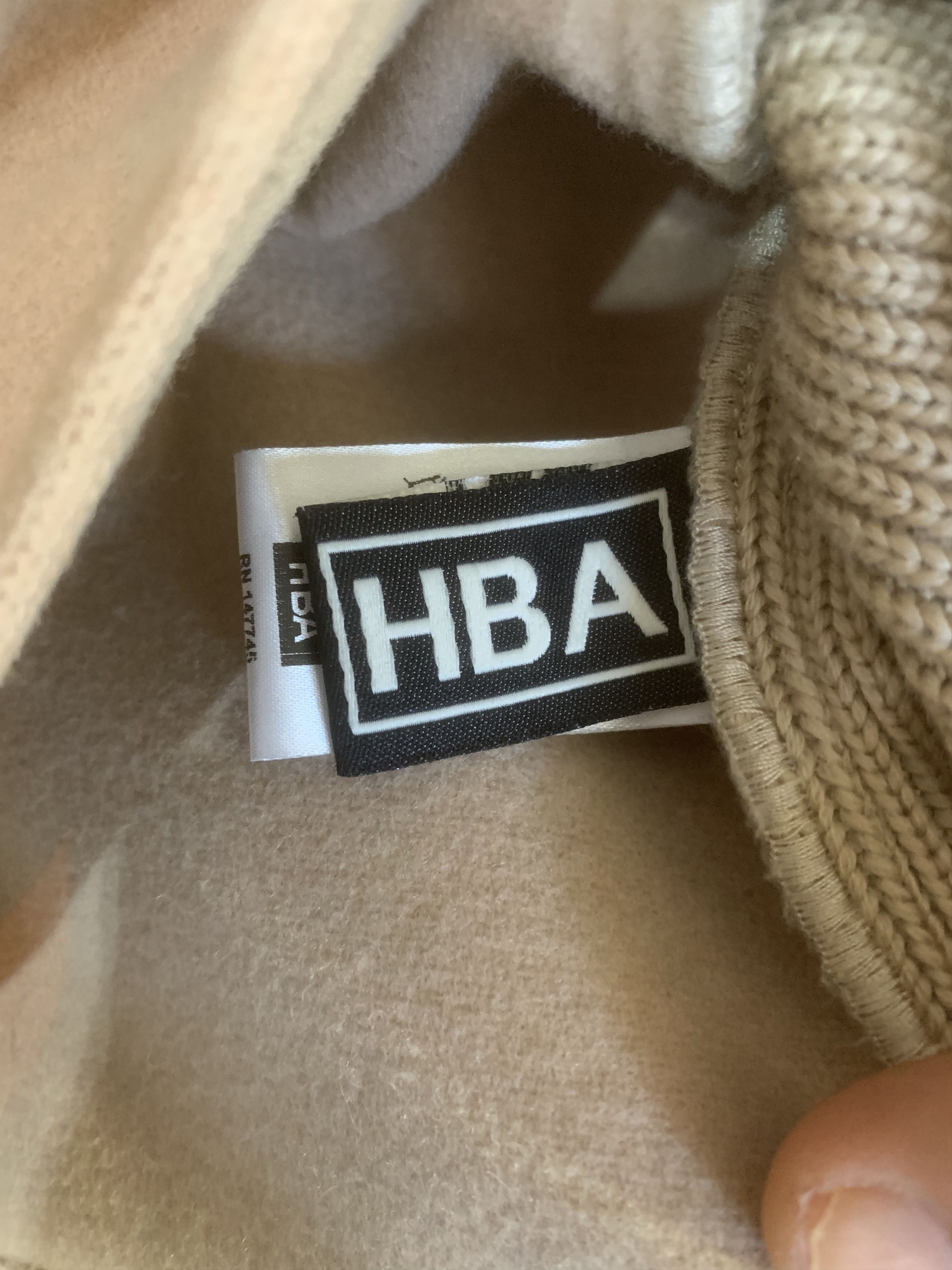 Hood By Air Archive HBA camel boiled wool hoodie logo patch Size US S / EU 44-46 / 1 - 10 Thumbnail