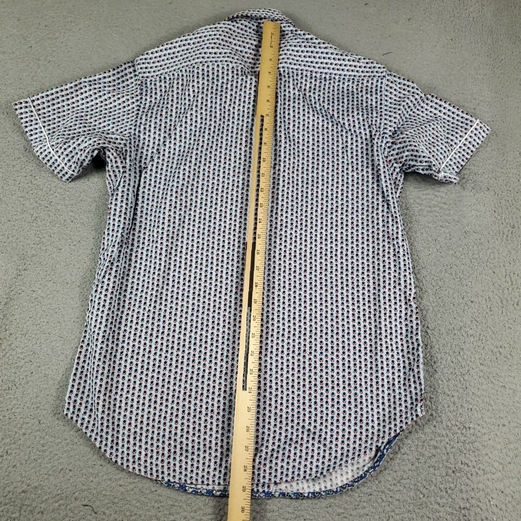 Robert Graham Robert Graham Shirt Mens Small Blue Floral Casual Button Up Short Sleeve Size US S / EU 44-46 / 1 - 3 Thumbnail