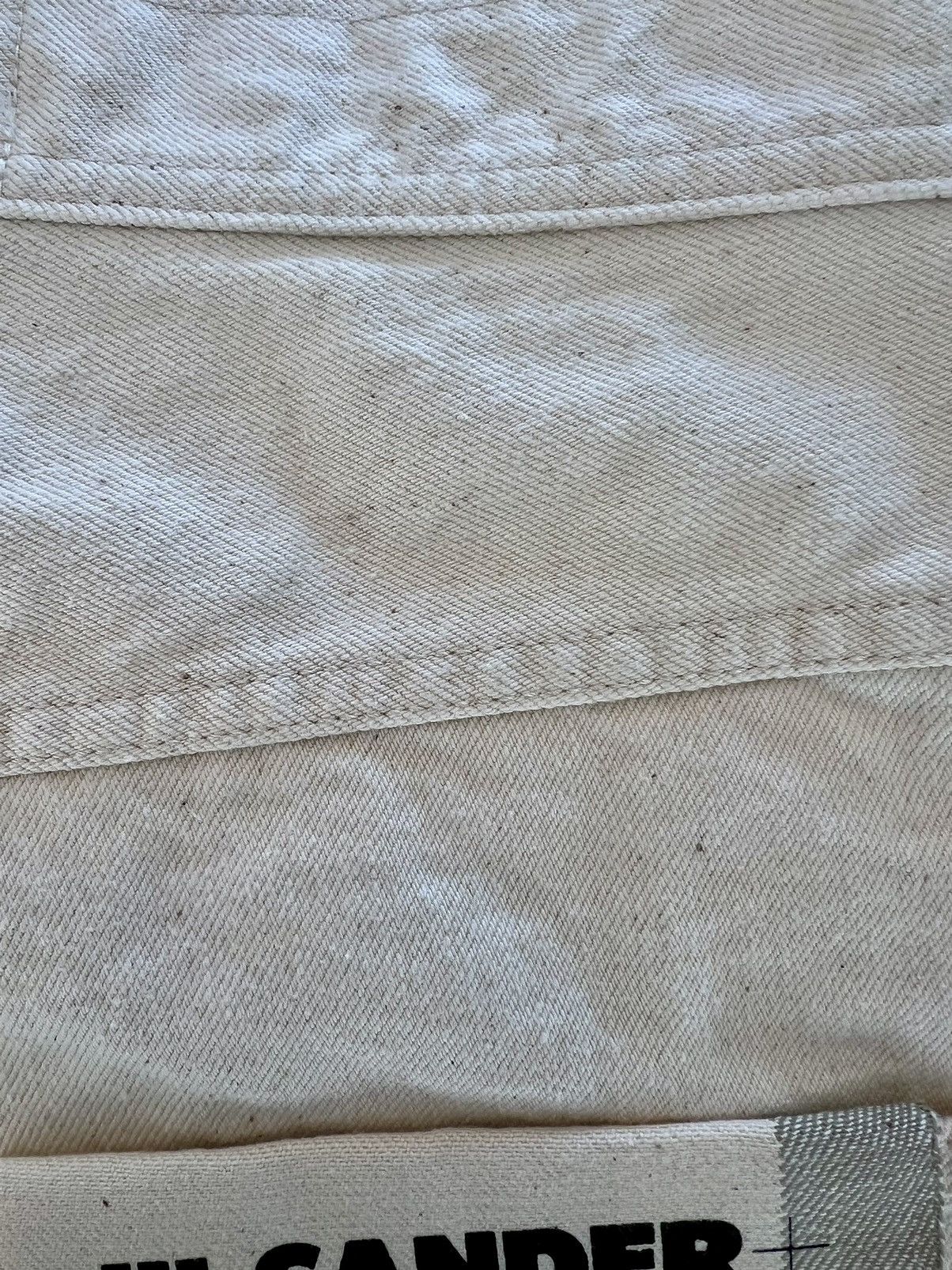 Jil Sander New JIL SANDER Japanese Selvedge Wide Denim Off White Jeans Size US 29 - 13 Thumbnail