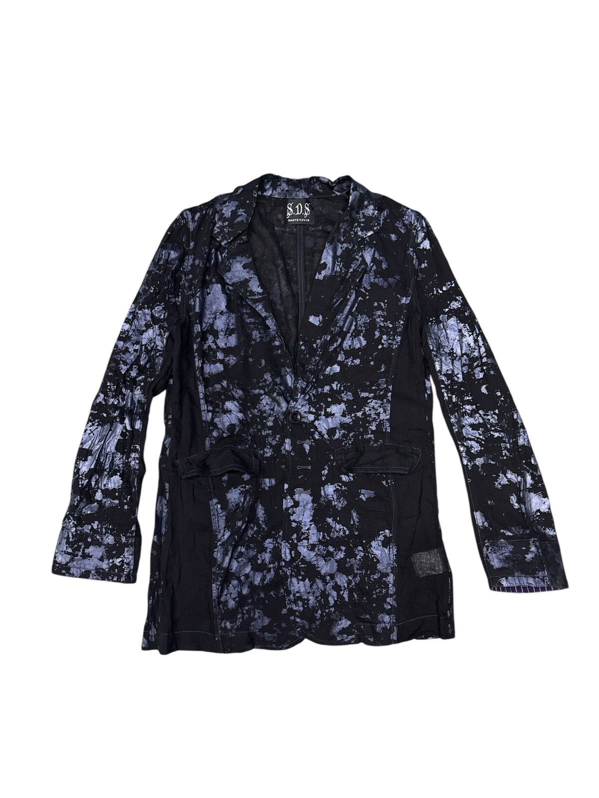 14th Addiction × KMRii × Yasuyuki Ishii SDS NAOTOSEVEN ABSTRACT OVERPRINT LIGHT BLAZER JACKET Size US S / EU 44-46 / 1 - 1 Thumbnail
