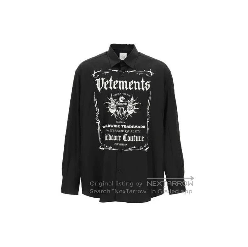 Vetements Vetements Letter Print Collar Long Sleeve Shirt Size US L / EU 52-54 / 3 - 1 Thumbnail