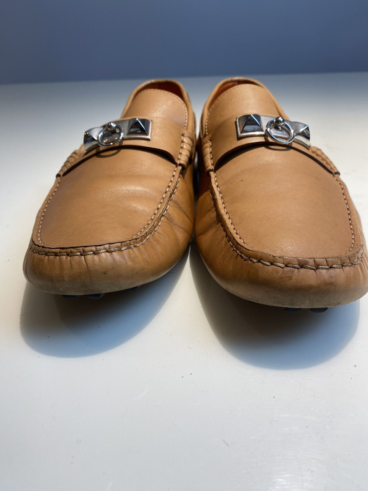 Hermes HERMES Brown IRVING LOAFERS Size US 11 / EU 44 - 5 Thumbnail