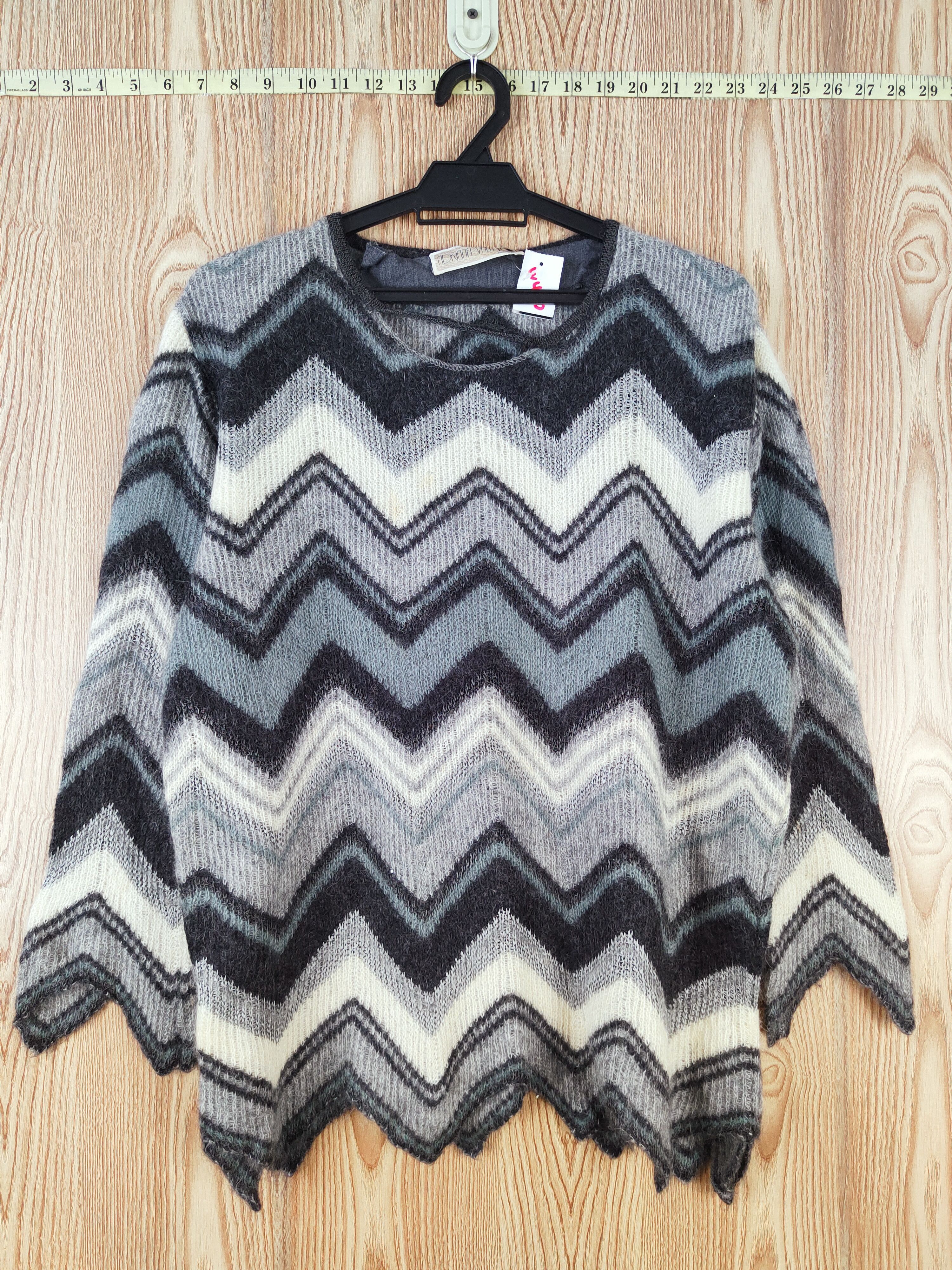 Homespun Knitwear Adrianna Velle Gray mohair Knitwear Blouses #W480 Size M / US 6-8 / IT 42-44 - 1 Thumbnail