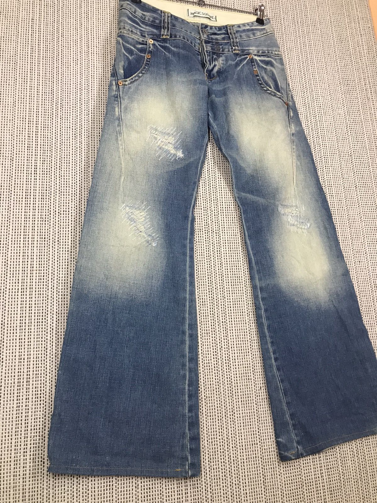 If Six Was Nine ‼️JAPANASE BRAND MAGIC SQUAD BAGGY DENIM FLARED VERY RARE Size US 29 - 1 Thumbnail