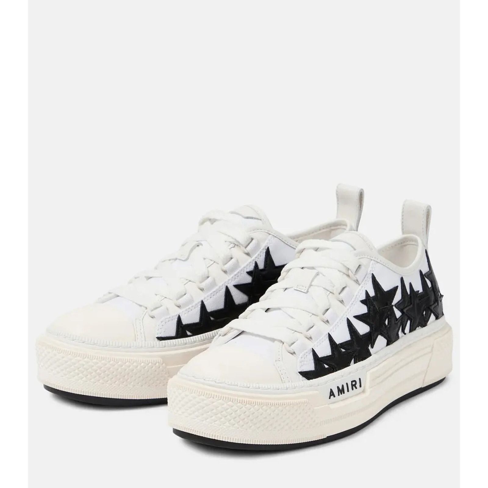 Amiri o1rshd1 Q:3 / Stars Low Top Sneakers in White & Black Size US 11 / EU 44 - 4 Thumbnail