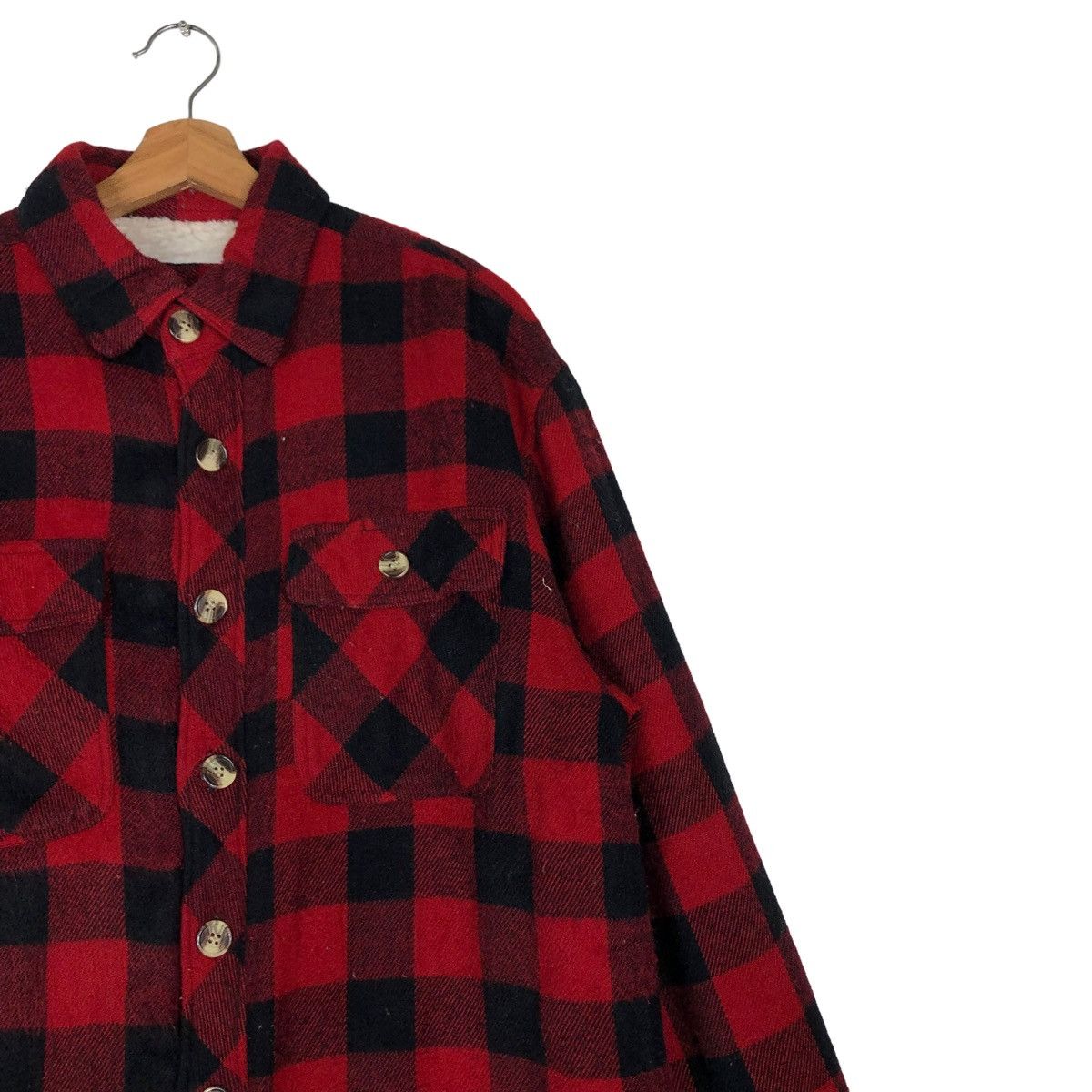 Flannel 🔥WOOL FLANNEL JACKET TARTAN CHECK DESIGN BUGLE ISSEY MIYAKE Size US L / EU 52-54 / 3 - 4 Thumbnail