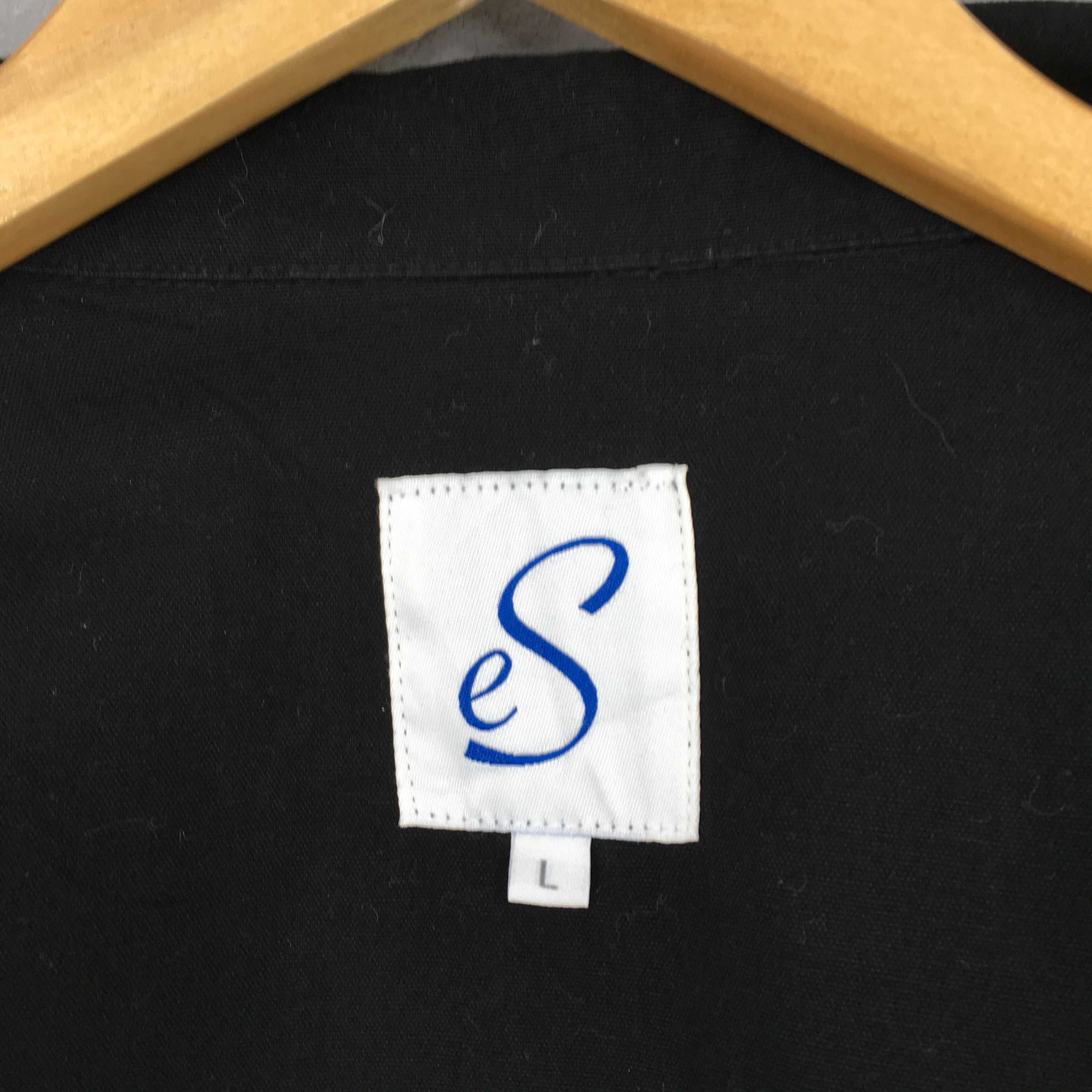 eS Vintage 1990s Black Denim Jeans Workwear Jacket Large Size US L / EU 52-54 / 3 - 7 Thumbnail