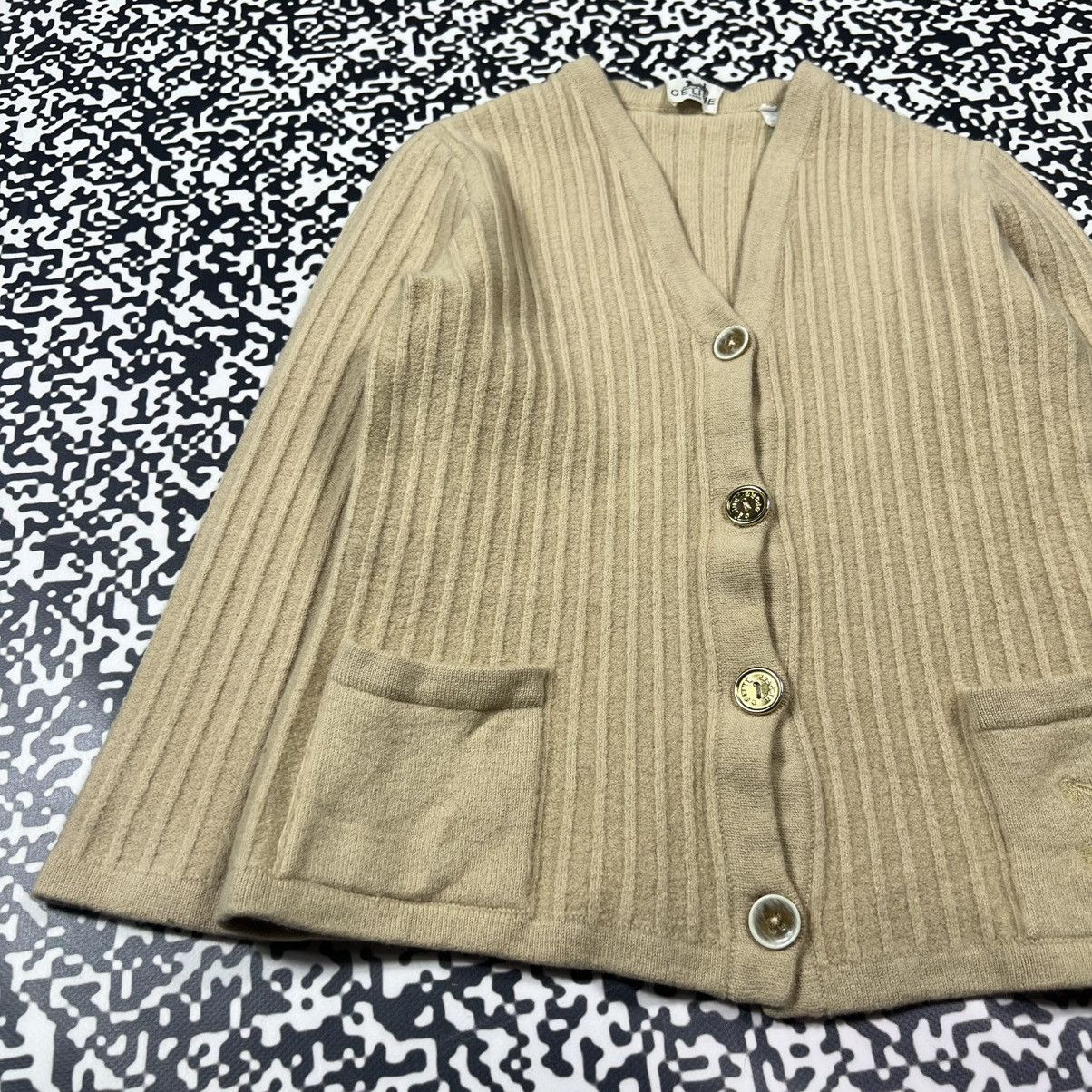 Celine Vintage 90s CELINE Paris Wool Cardigan Luxury Retro Style Size XS / US 0-2 / IT 36-38 - 6 Thumbnail