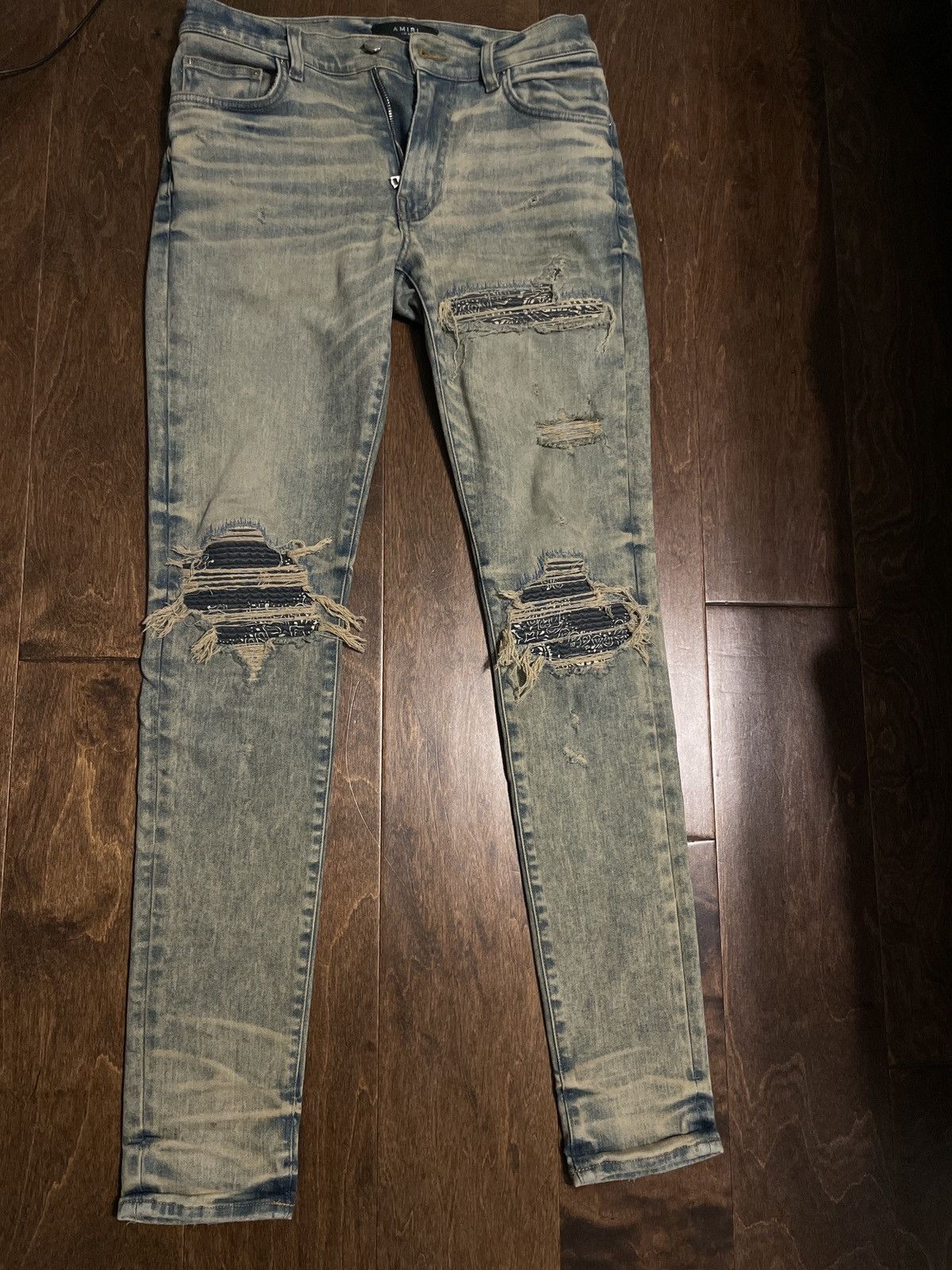 Amiri Original Amiri Mx1 Blue Bandana Size US 30 / EU 46 - 1 Thumbnail