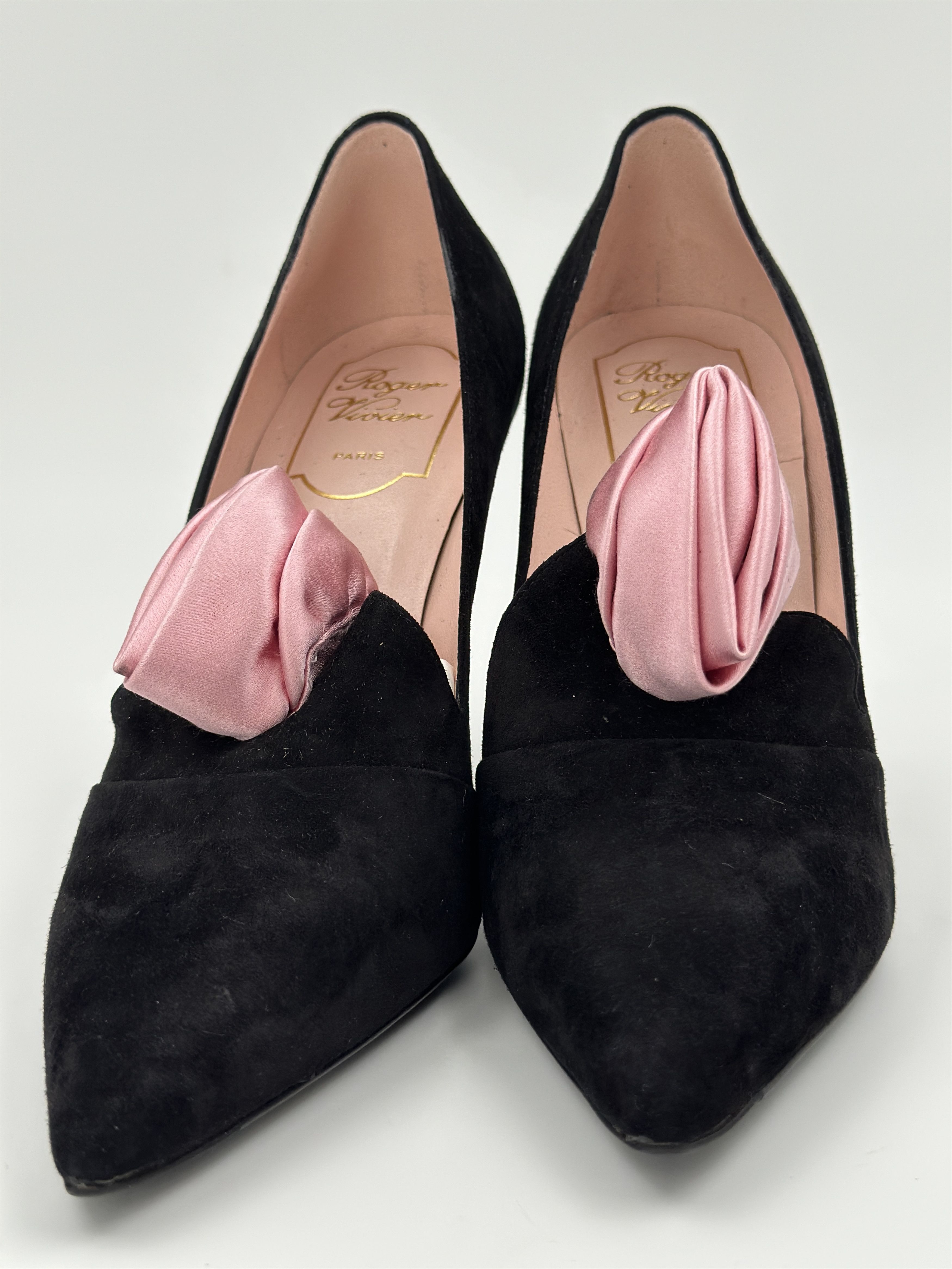 Roger Vivier Roger Vivier Black Suede 10cm Pumps Size US 6 / IT 36 - 6 Thumbnail