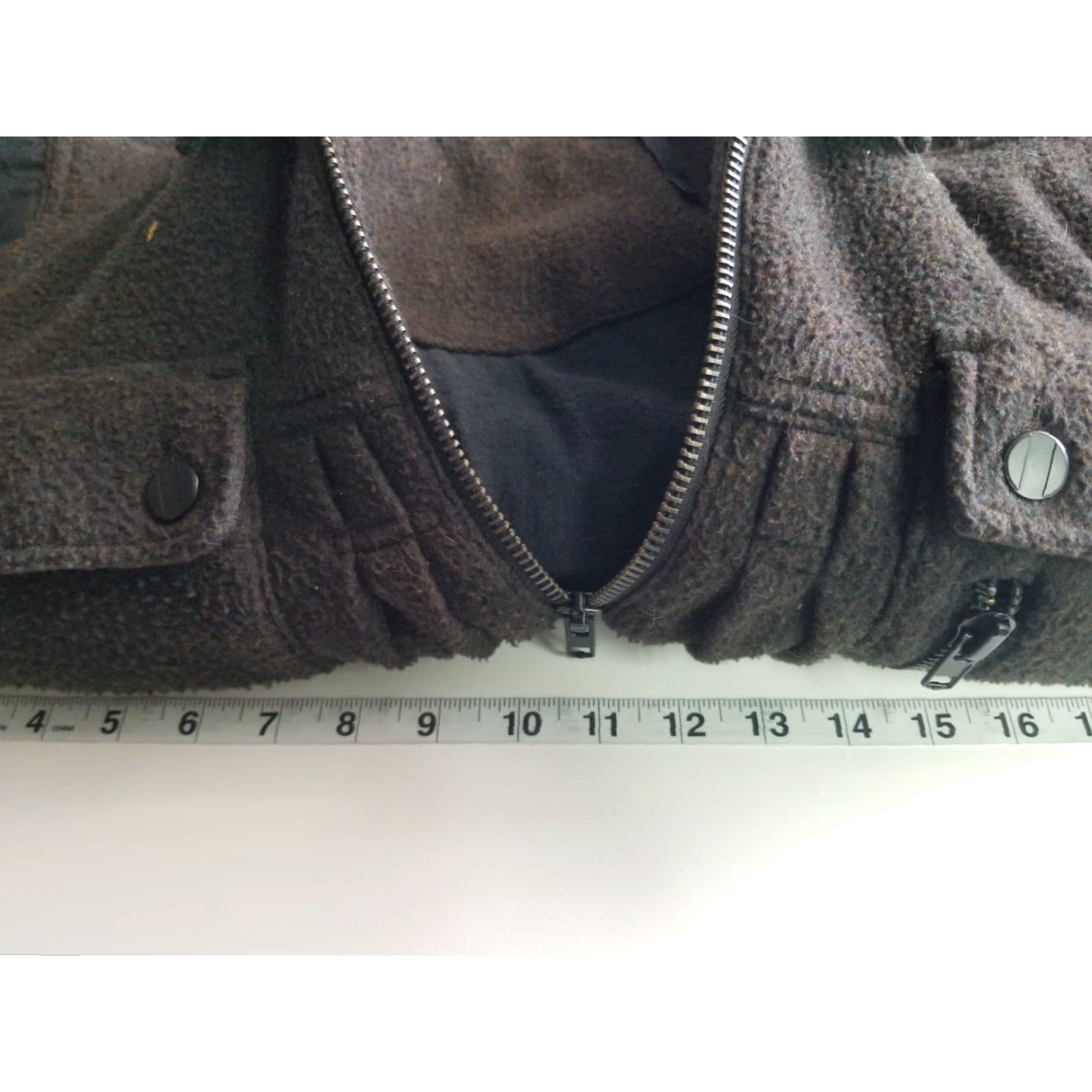 Vintage Comune Green Wool Blend Quilted Lining Jacket Medium Mens Wool Full Zip Snap Short Size US M / EU 48-50 / 2 - 4 Thumbnail