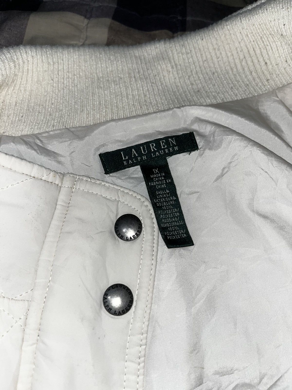 Ralph Lauren Women's Cream Quilted Lightweight Puffer Jacket size M/L Size M / US 6-8 / IT 42-44 - 5 Thumbnail