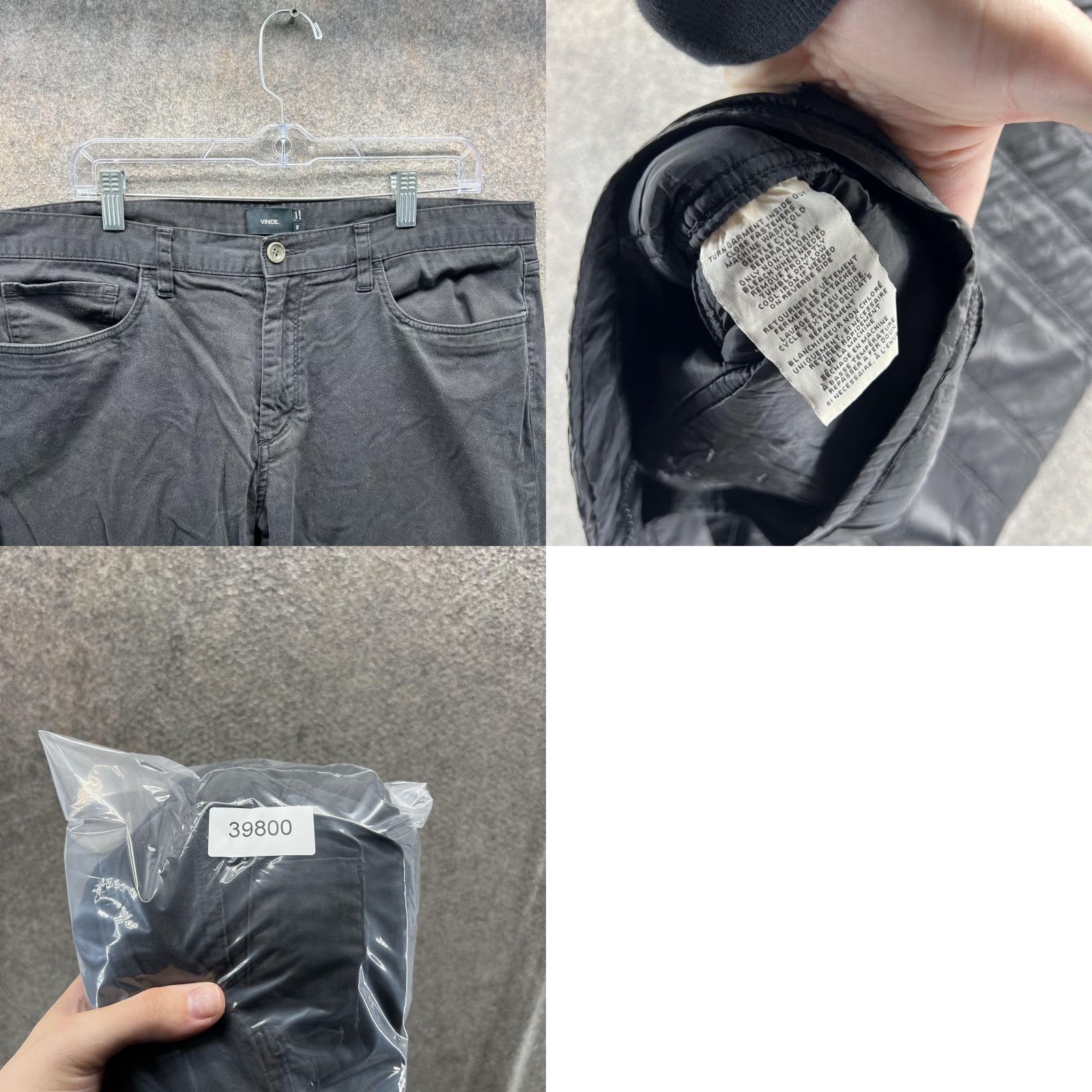 Vince Vince Pants Mens 36 Black Chino Five Pocket Casual Straight Leg Pants Size US 36 / EU 52 - 8 Thumbnail