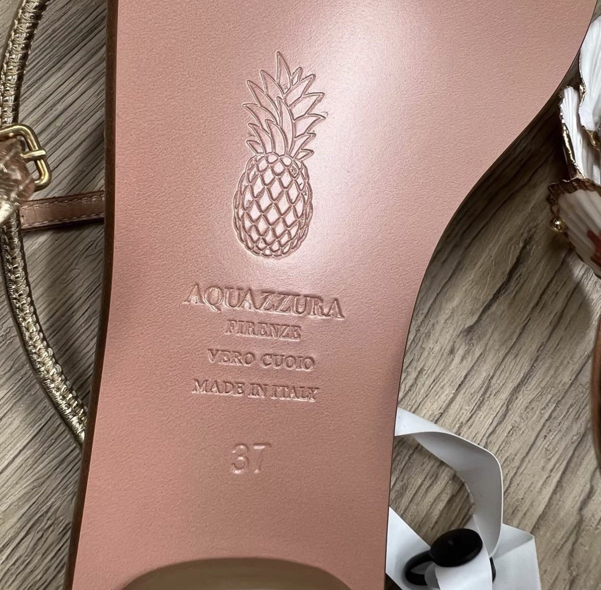 Aquazzura Aquazzura Shell Thong Sandals J41 Size US 7 / IT 37 - 6 Thumbnail