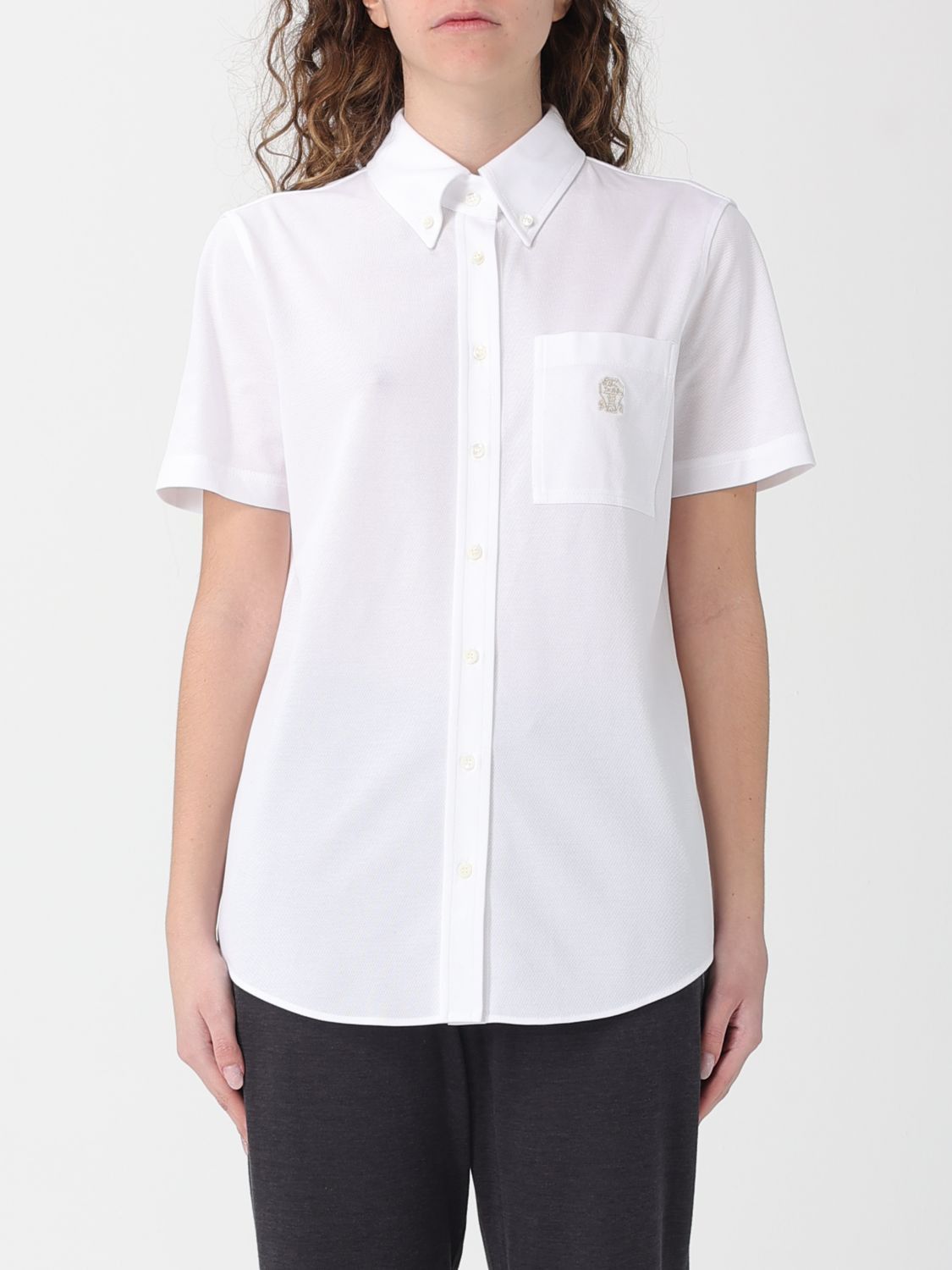 Brunello Cucinelli Brunello Cucinelli Shirt Woman White Size M / US 6-8 / IT 42-44 - 1 Thumbnail