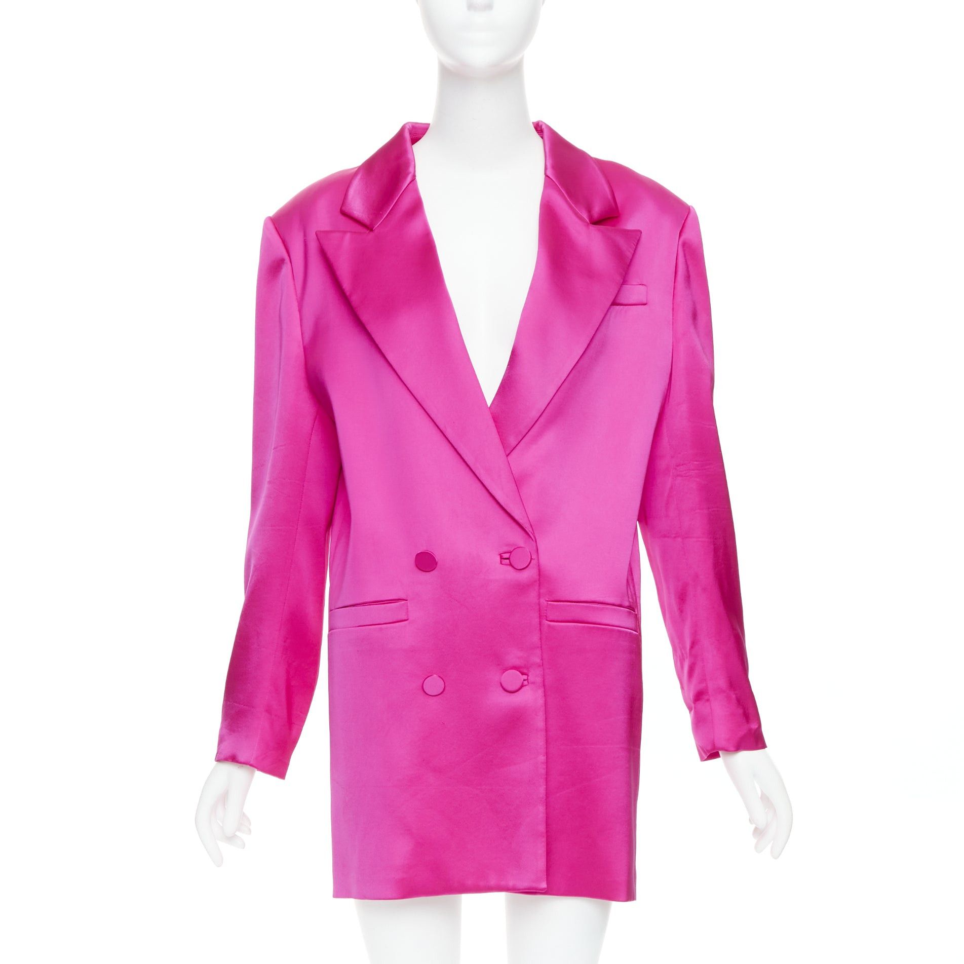 GAUGE81 GAUGE81 Tunja fuschia pink viscose blend double breasted long blazer M Size M / US 6-8 / IT 42-44 - 1 Thumbnail
